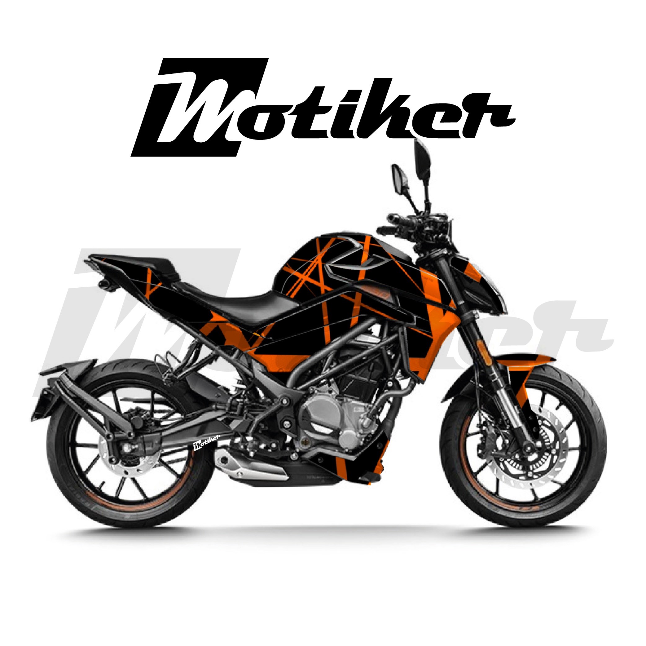 CFMOTO 250NK Parçalı Kaplama Sticker Etiket Modeli Geometrik Ağ Desen 1 (MTK9362)