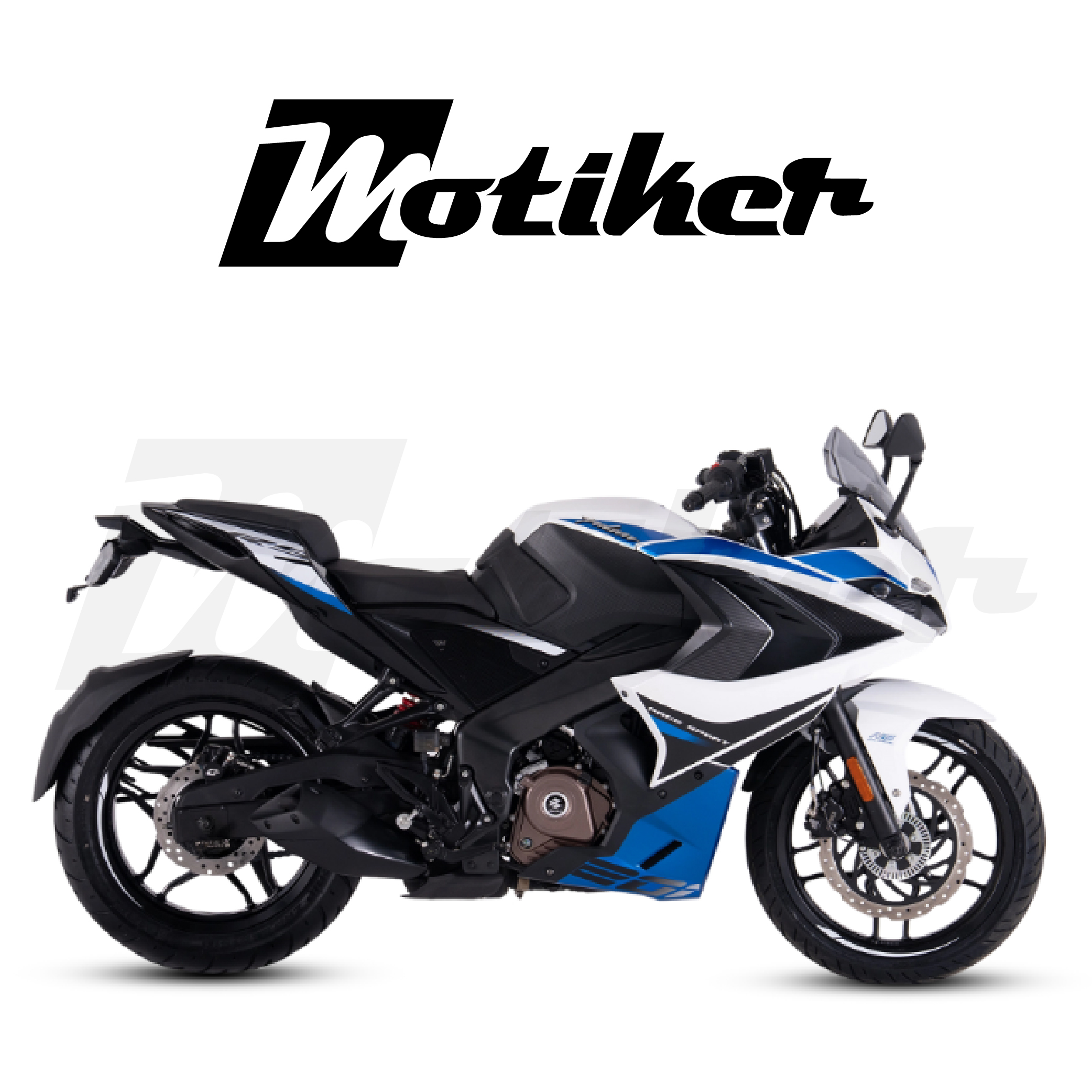 Bajaj Pulsar RS200 UG 2025-2026 Model Orjinal Tasarımı (Beyaz Motor) Sticker Etiket Modeli