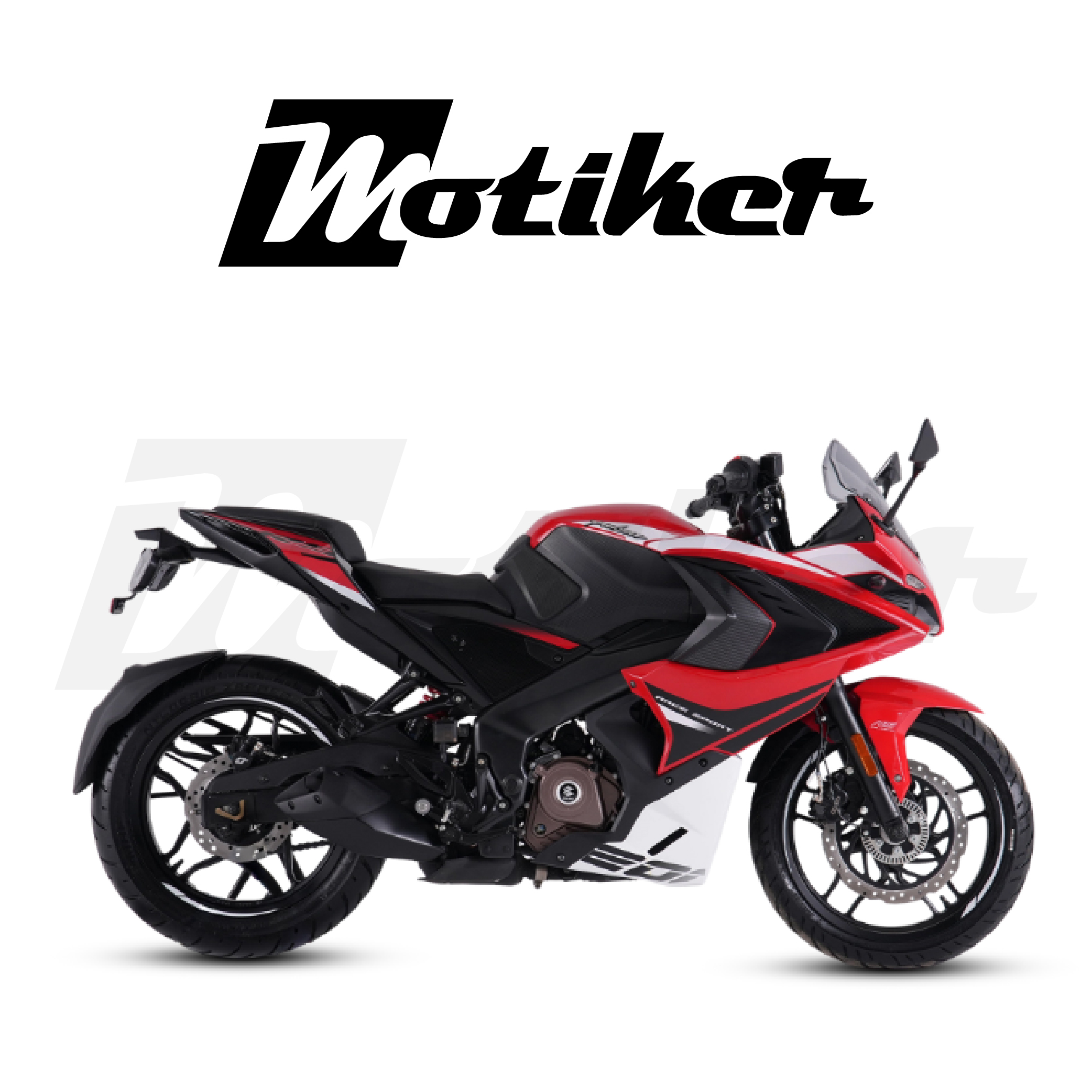 Bajaj Pulsar RS200 UG 2025-2026 Model Orjinal Tasarımı (Kırmızı Motor) Sticker Etiket Modeli