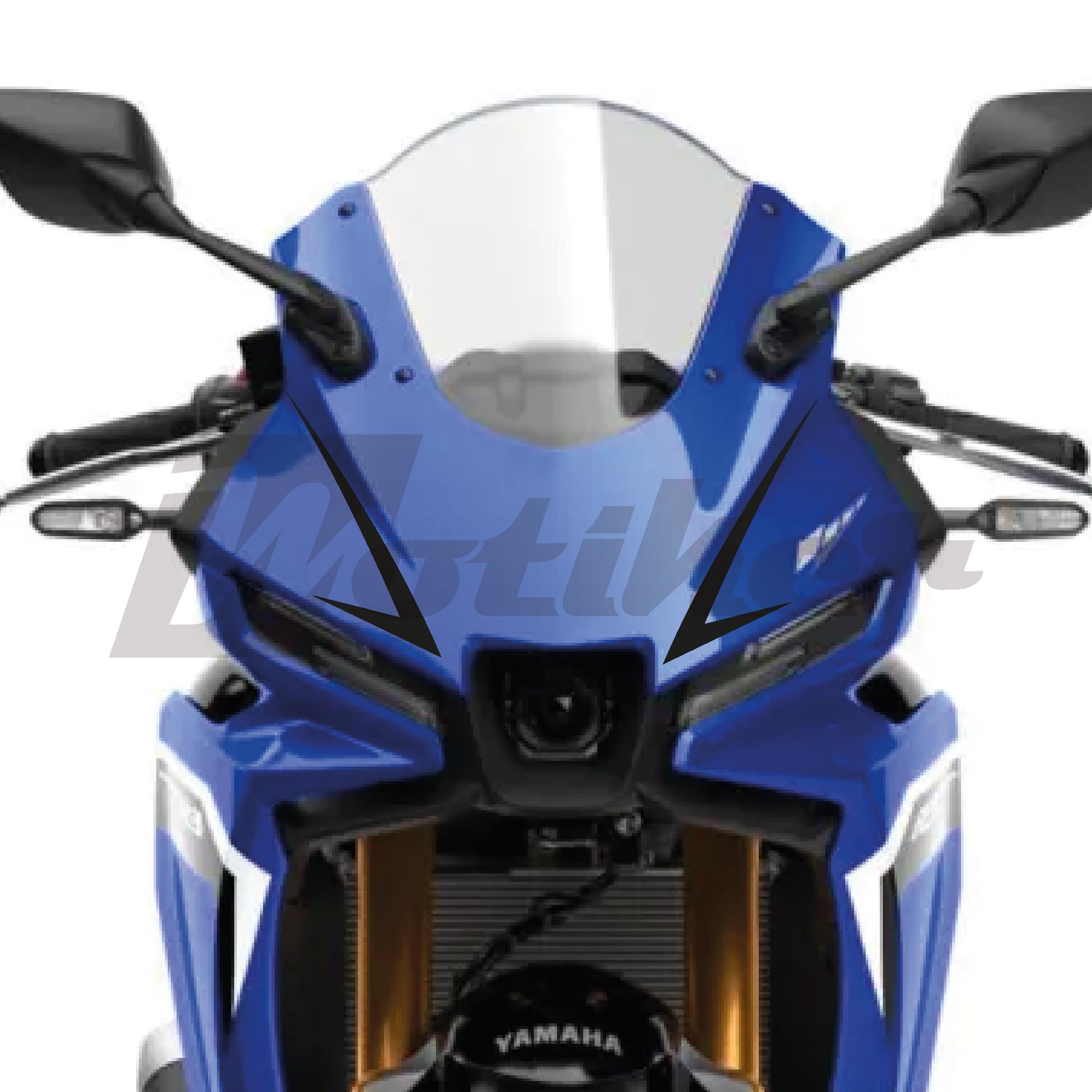 Yamaha YZF-R25 2025-2026 Model Ön Kafa Stıcker Etiket Model 2 Siyah