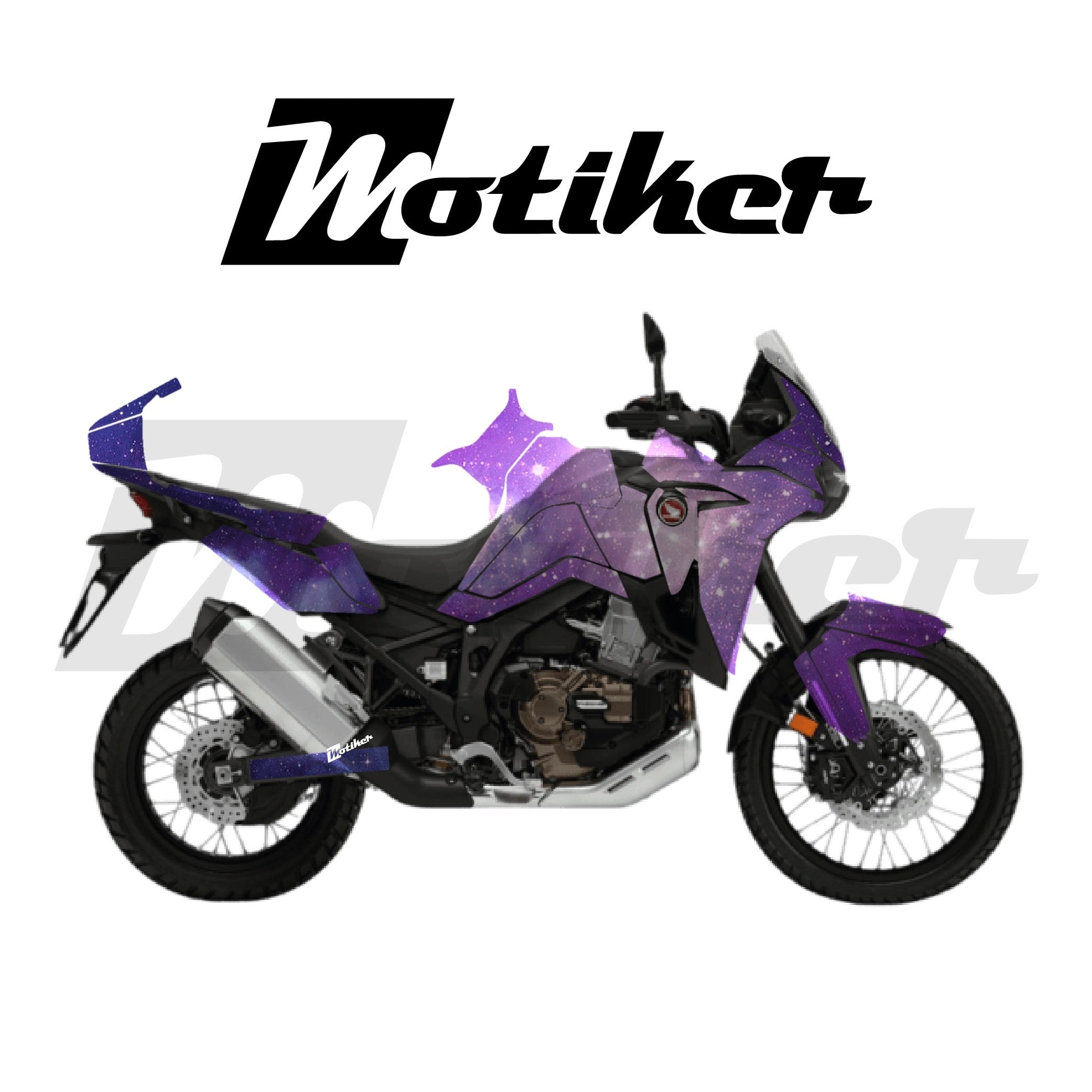 HONDA AFRICA TWIN CRF 1100 L 2020-2023 Parçalı Kaplama Sticker Etiket Modeli Galaksi Desen 3 (MTK9364)