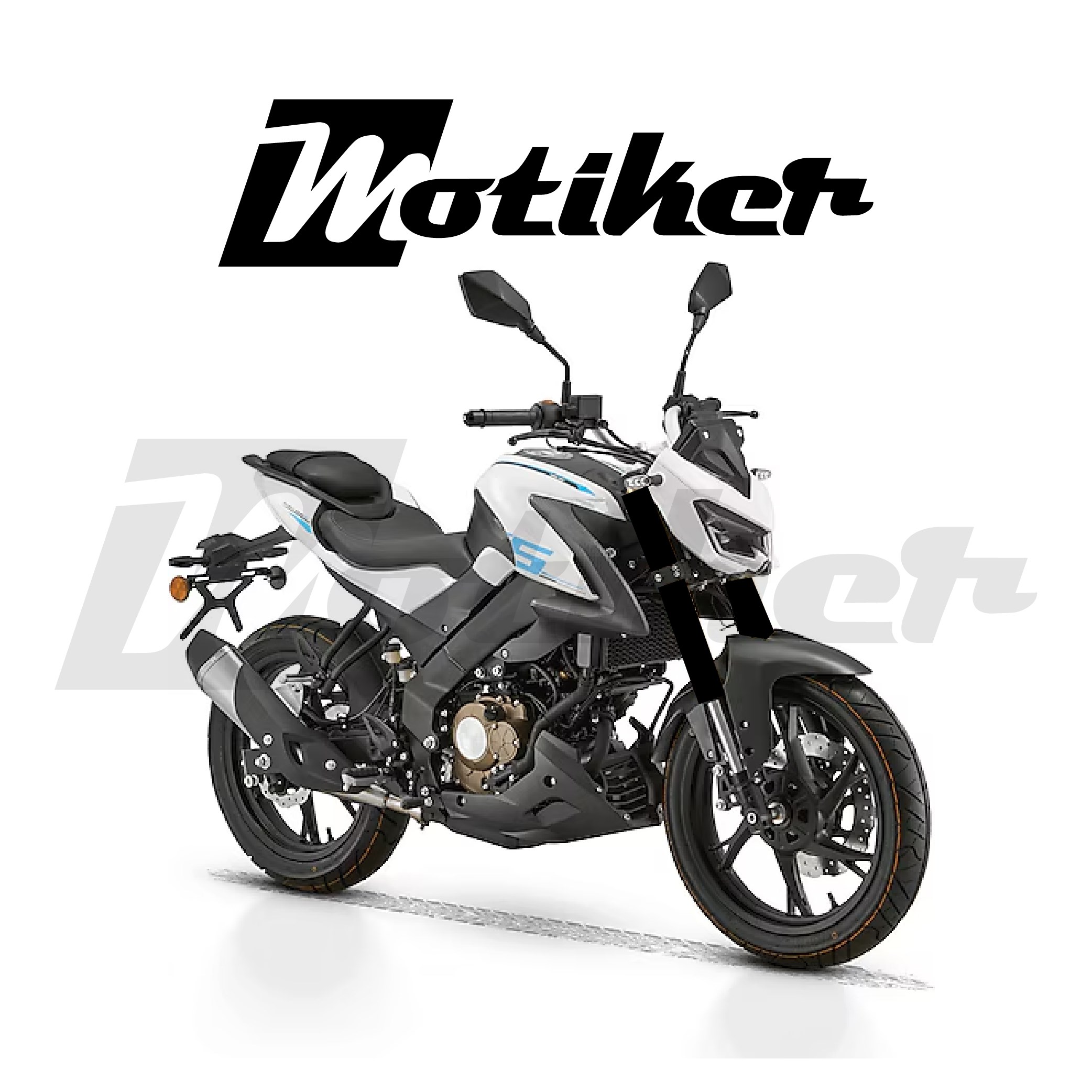 RKS SRK125-S Amortisor Siyah Kaplama Sticker Etiket Modeli