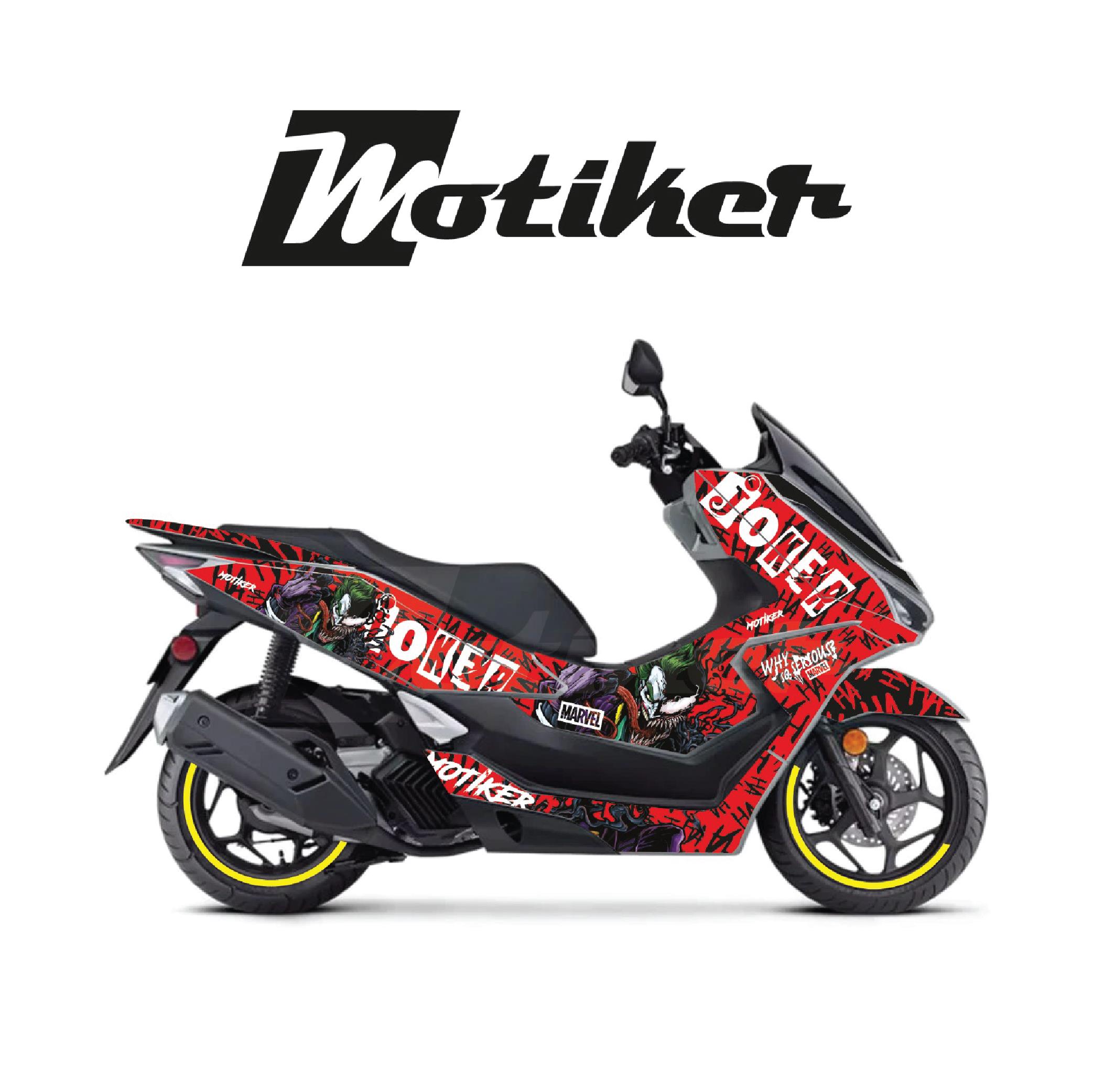 HONDA PCX Dlx 125 Joker & Venom Design Kırmızı  Sticker Set  Motor Kaplama