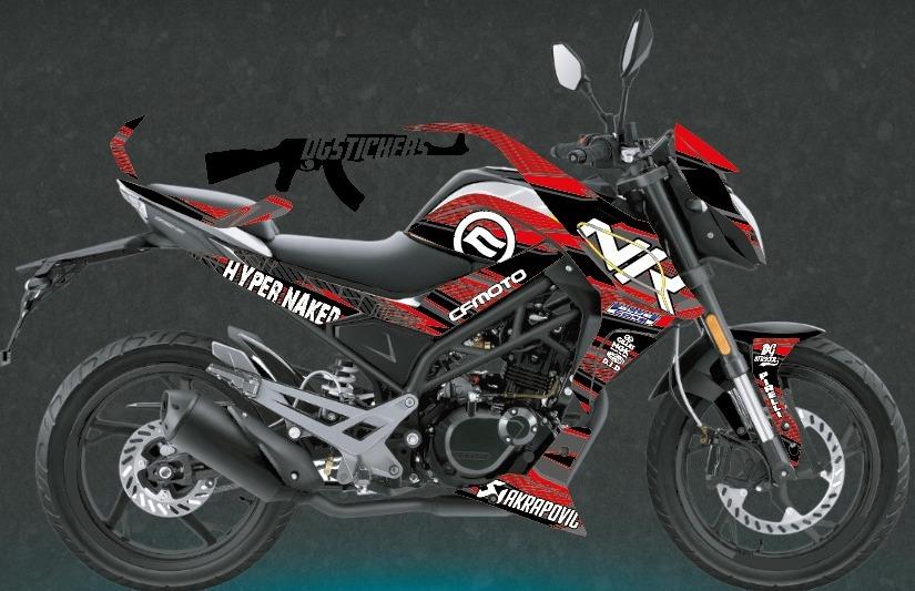 CFMOTO NK150 Kırmızı Hyper Tasarım Sticker Etiket Modeli