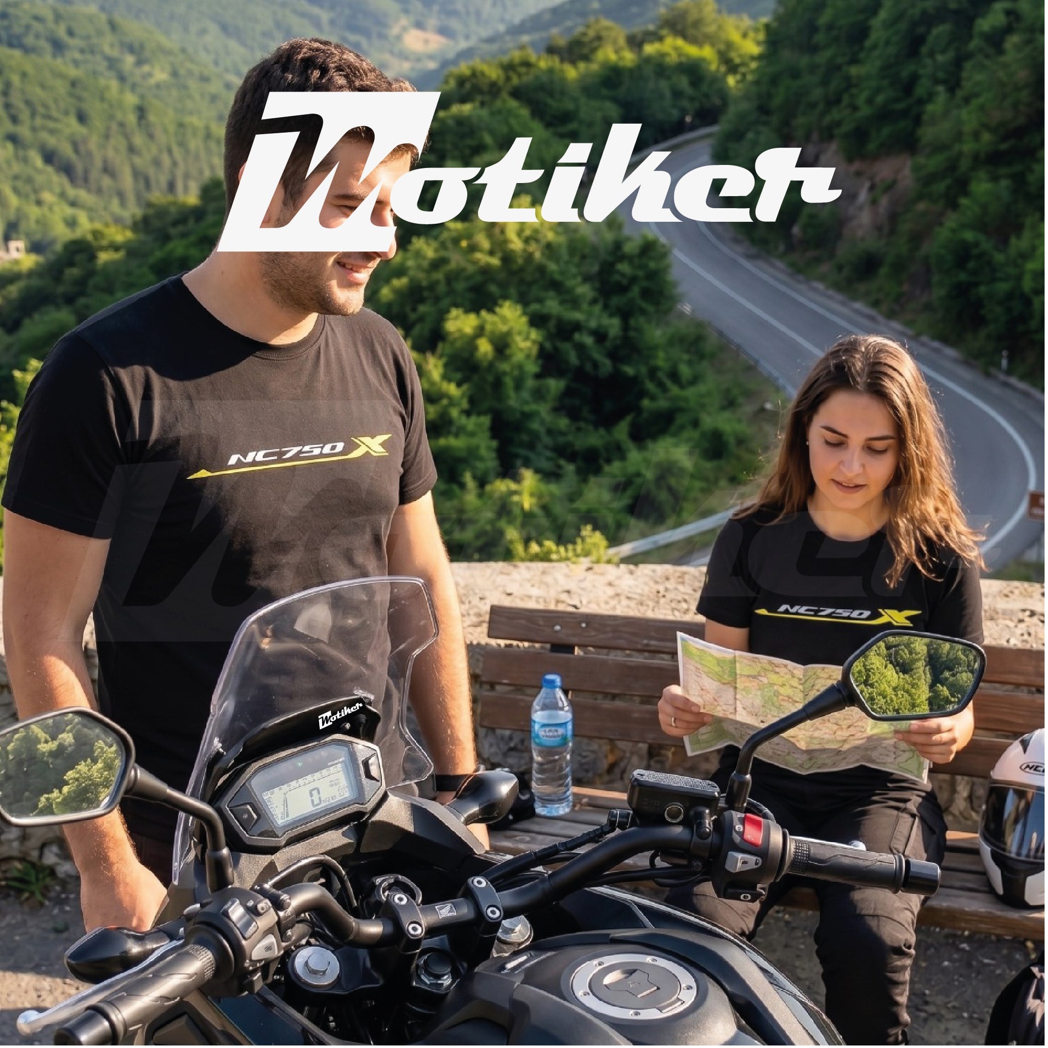 Honda NC750X Neon Sarı Baskılı Tshirt Modeli