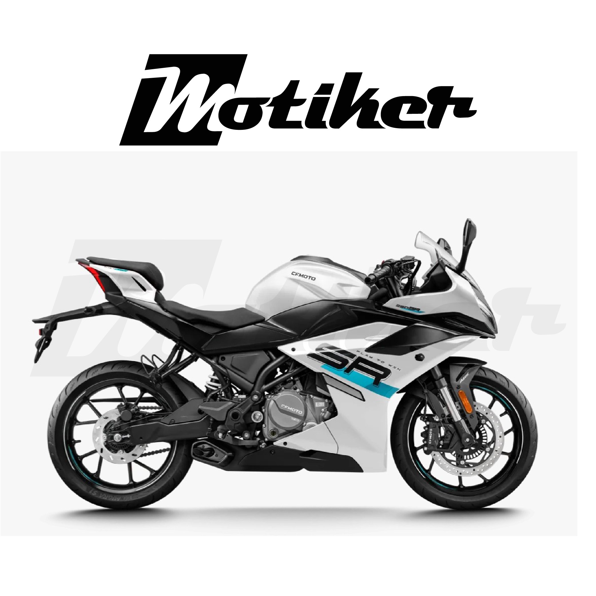 CF MOTO 250SR 2026 Orjinal Sticker Etiket Modeli Beyaz Motor Turkuaz Sticker