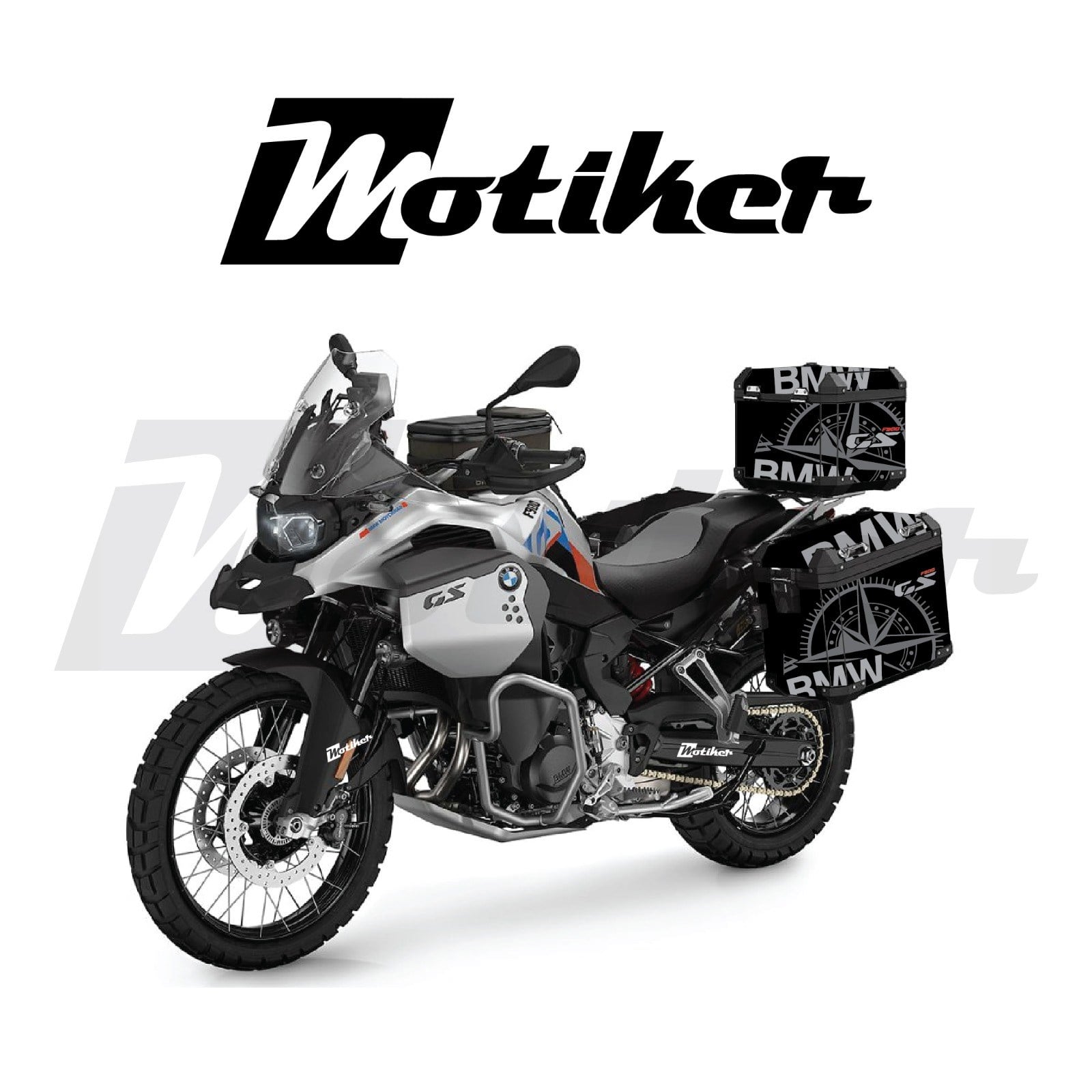 BMW F900 Çanta Kaplama Pusula Desen Tasarımı Sticker Etiket Modeli