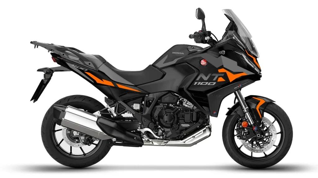 Honda NT1100 Siyah Turuncu Detay Tasarım Sticker Modeli