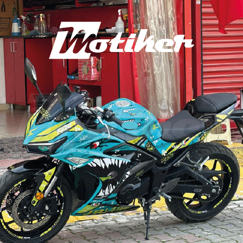 RKS R250 Sticker Shark Jaws Motosiklet Kaplama Tasarım Modeli