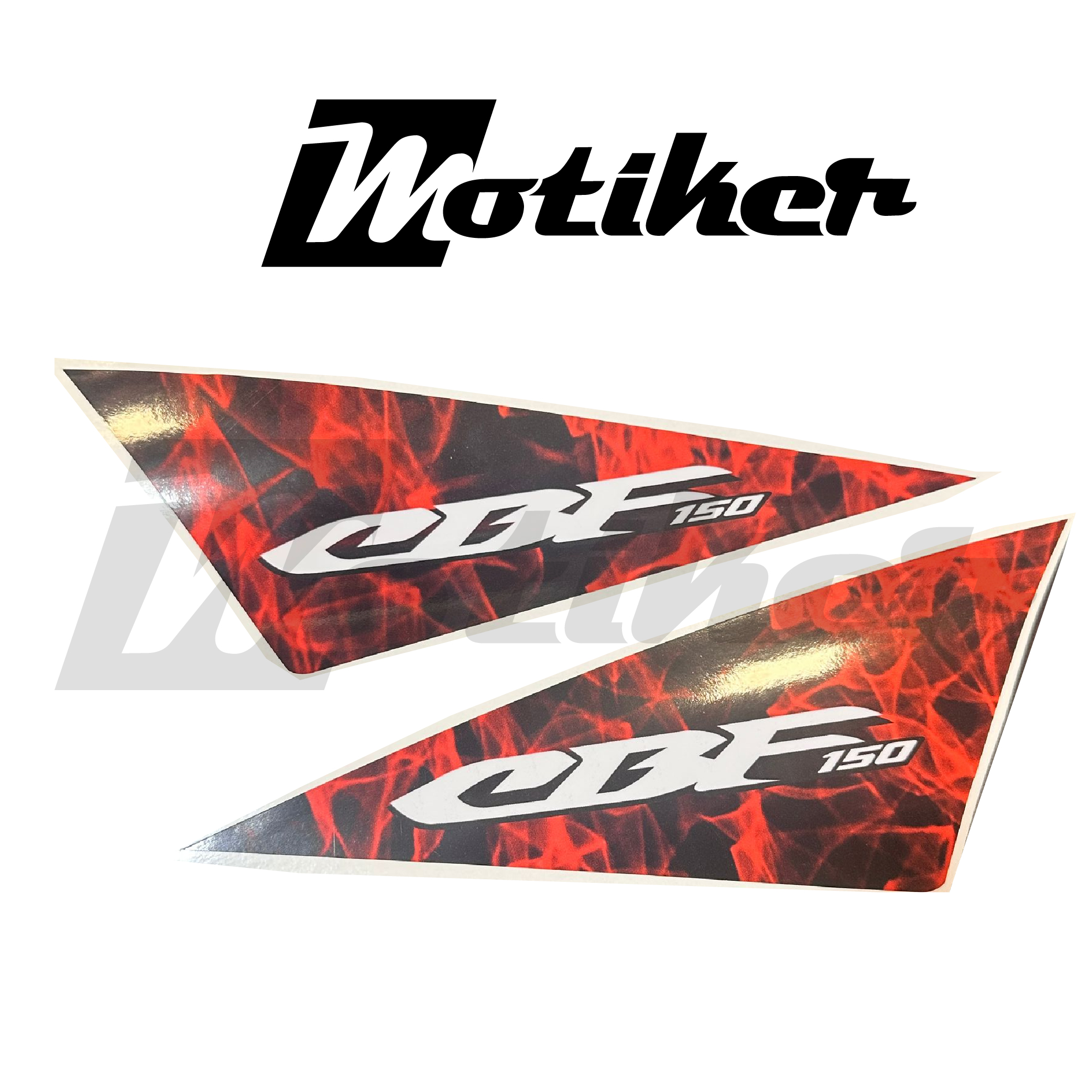 Honda CBF 150 Far Yanı Sağ Sol Ön Kafa Kırmızı Duman Sticker Etiket Modeli