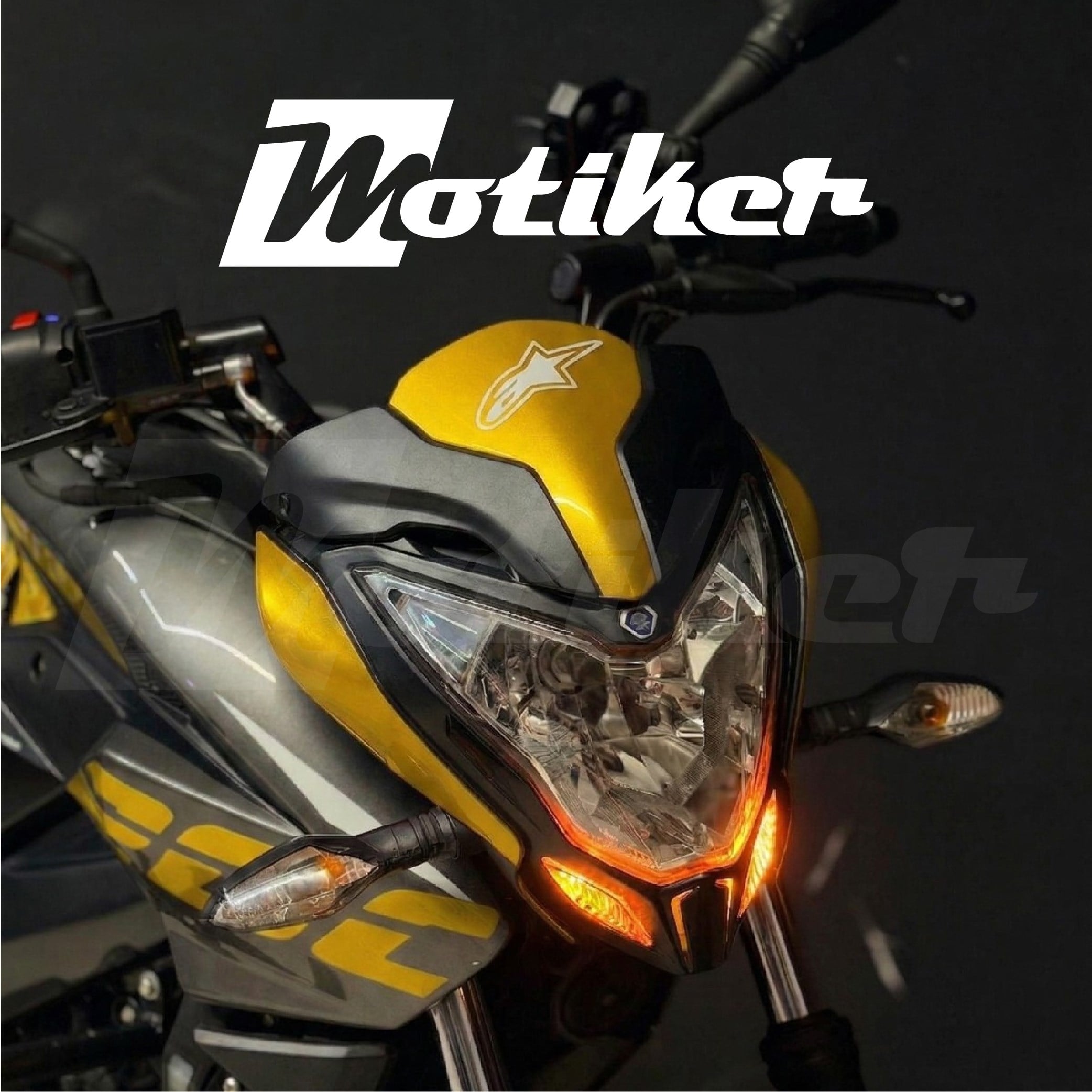 Bajaj Pulsar NS200 Gold Detay Tasarım Sticker Ettiket Modeli