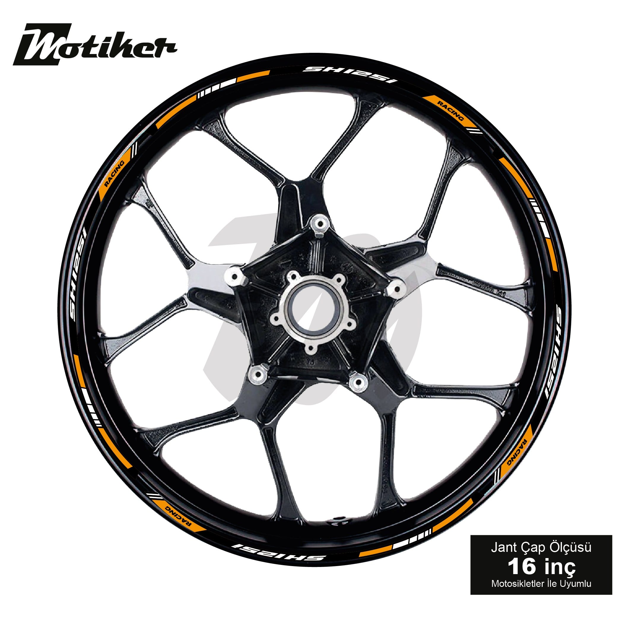 Honda SH125İ  Baskılı Jant Sticker Etiket Modeli