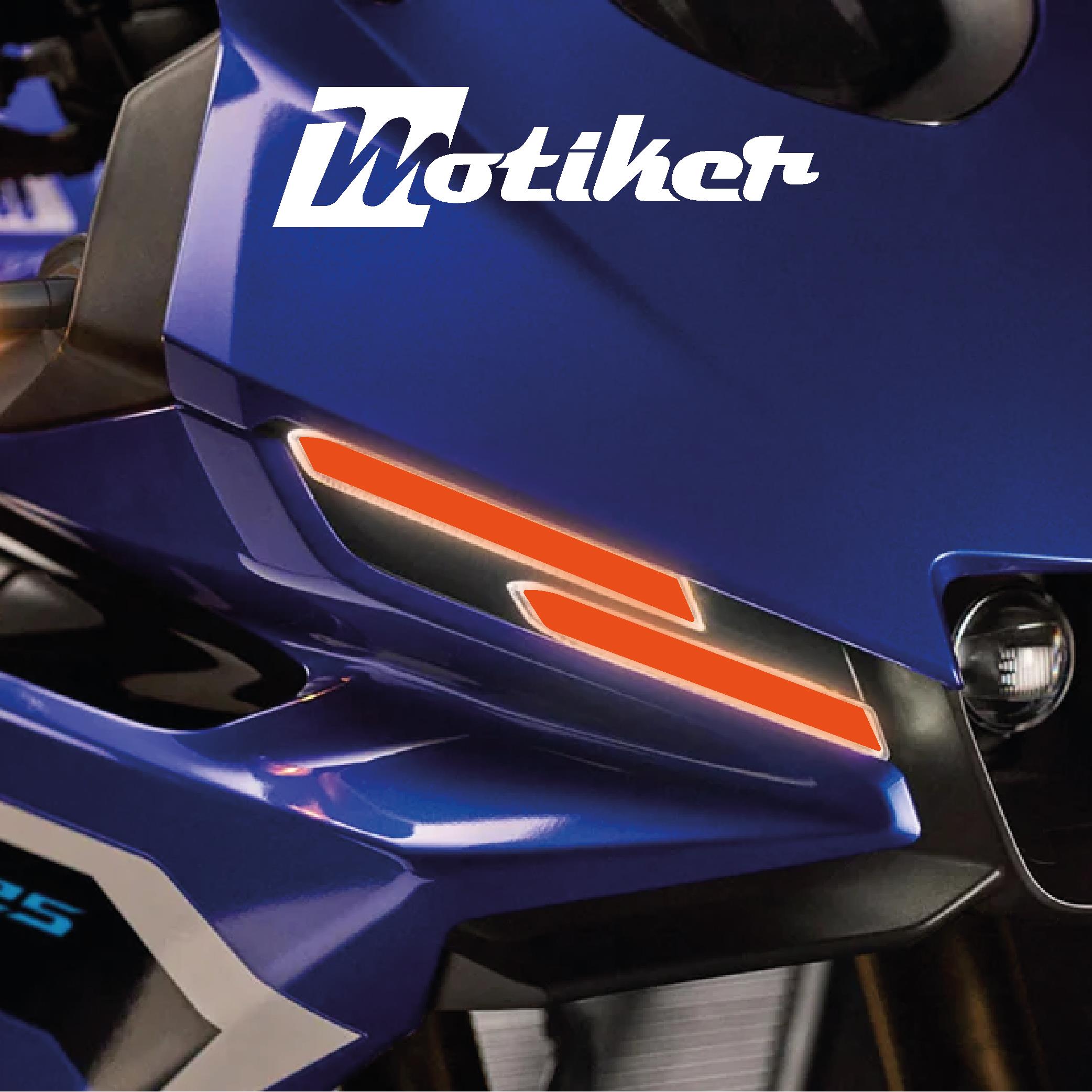 Yamaha YZF-R25 Far Sticker Far Folyo Renkli Turuncu