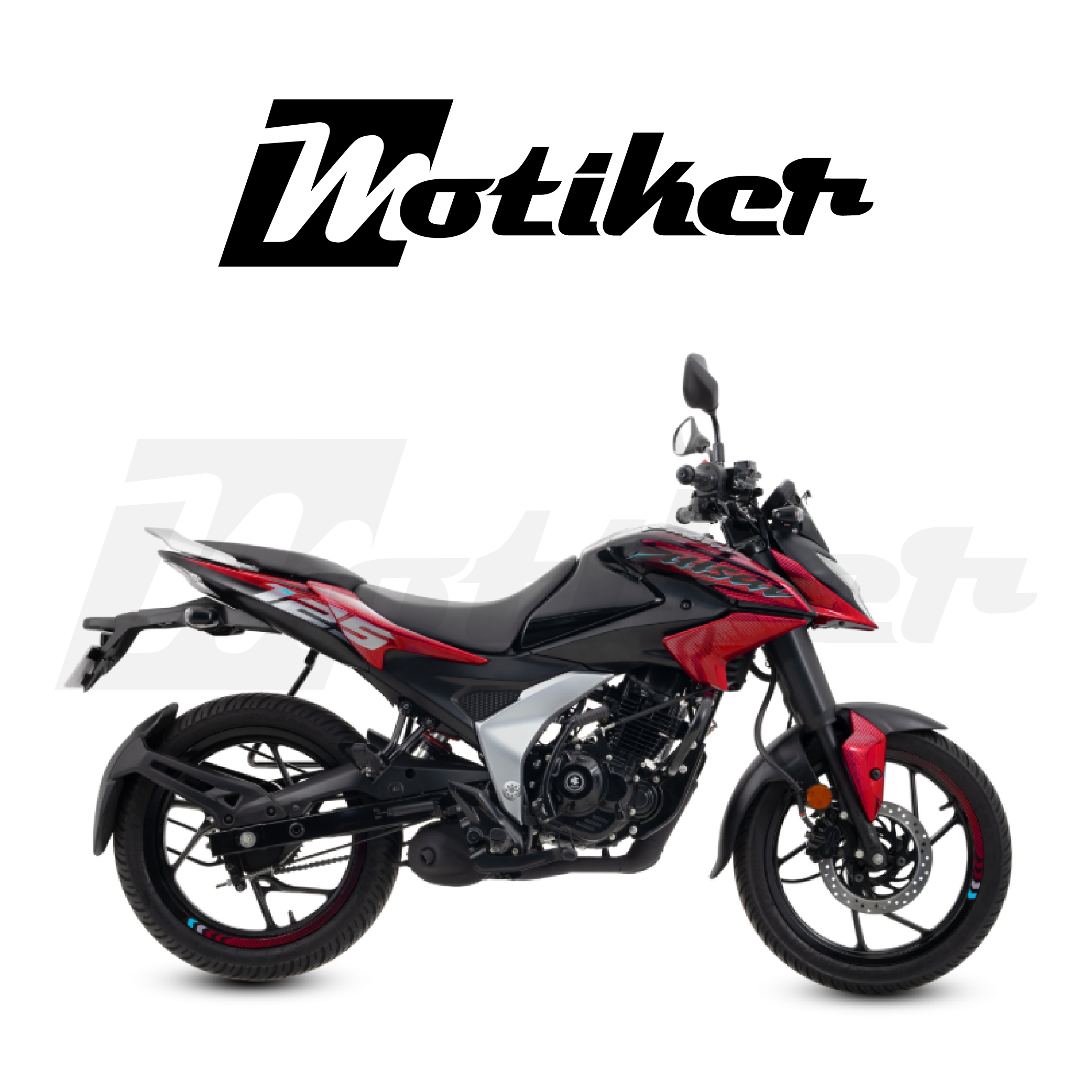 Bajaj Pulsar N125 Orjinal Sticker Tasarımı (Kırmızı) Sticker Etiket Modeli