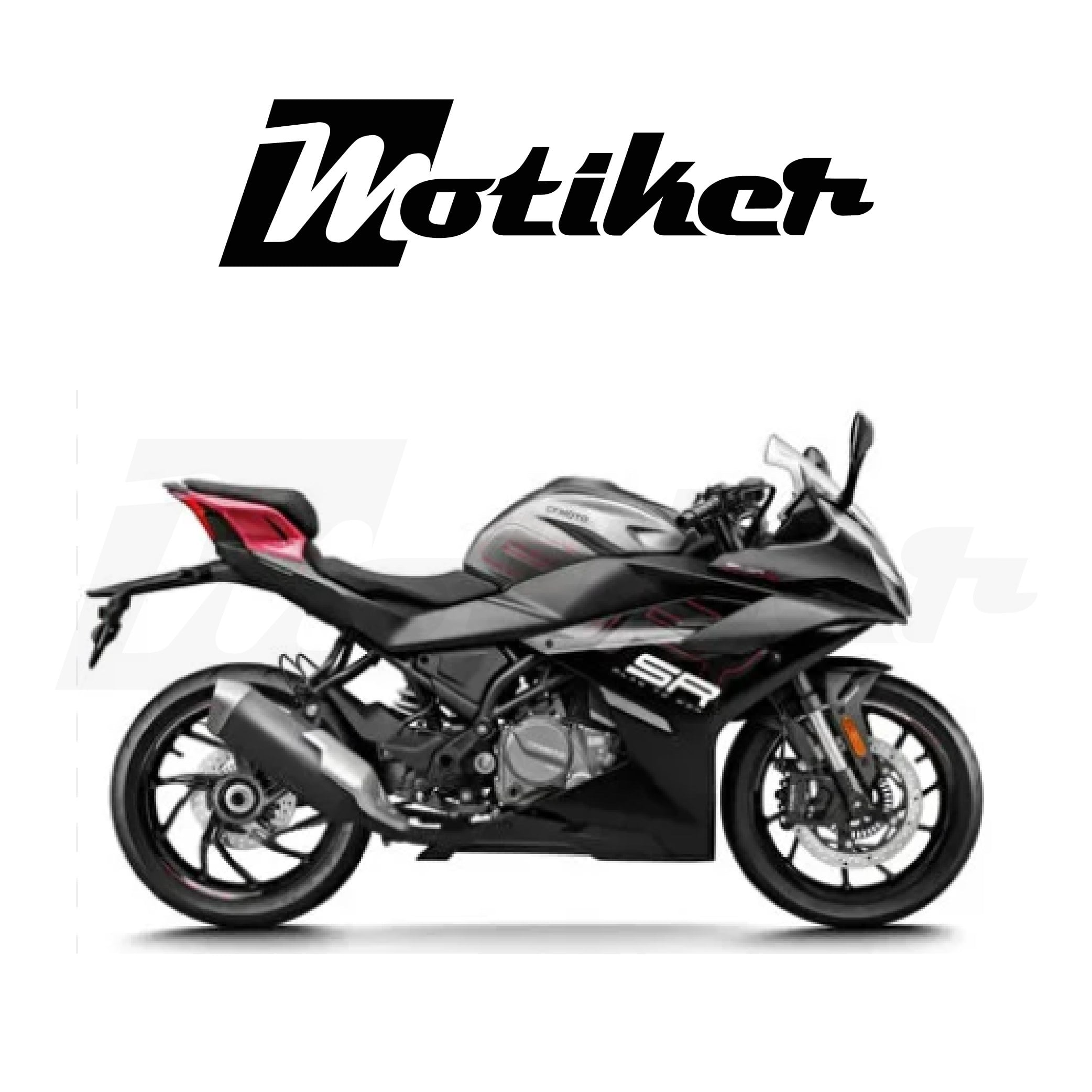CF MOTO 250SR 2026 Orjinal Sticker Etiket Modeli Siyah Motor Kırmızı Sticker
