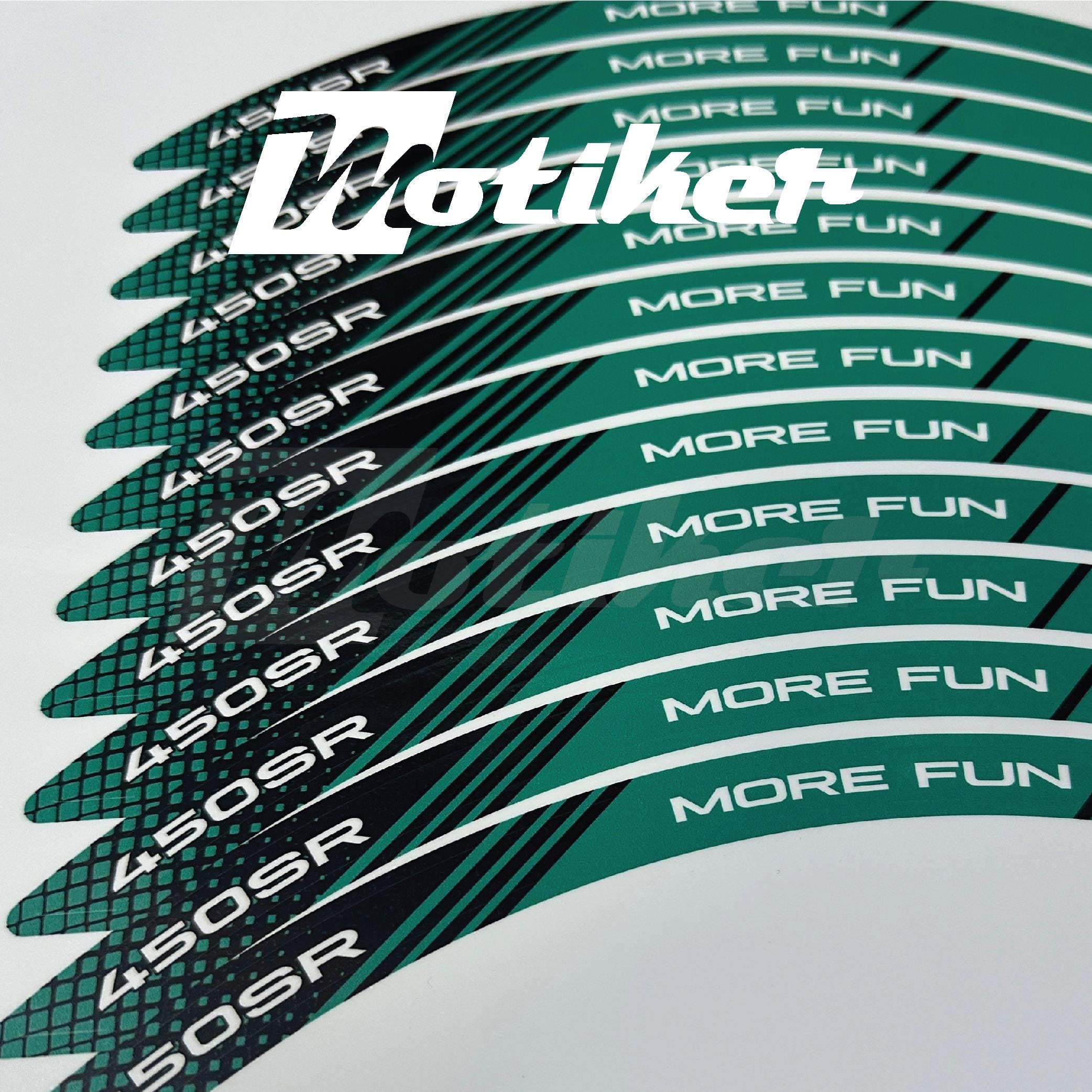 CF MOTO 450SR Turkuaz Jant Sticker Etiket Modeli