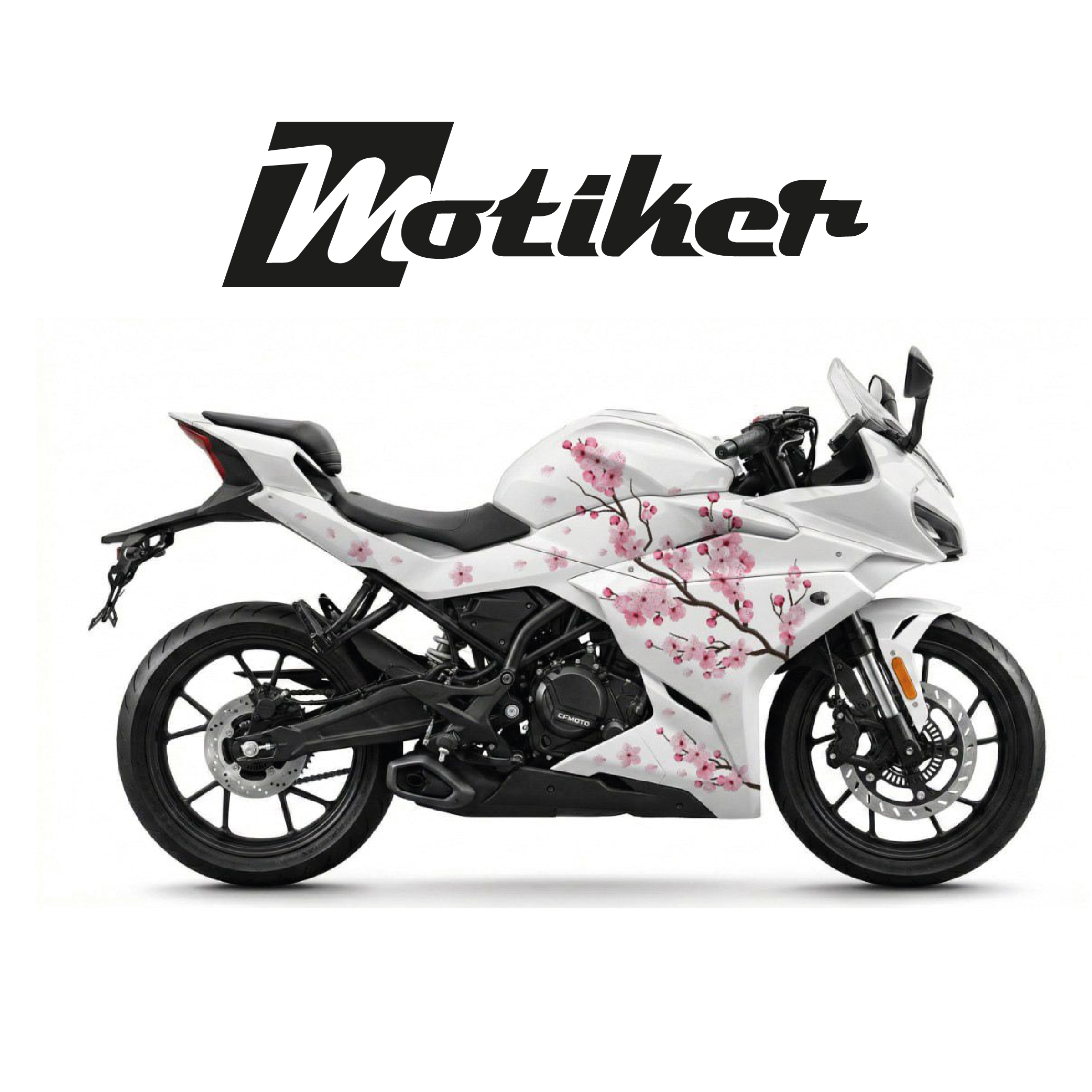 CFMOTO 250SR Sakura Tasarım Sticker Etiket Modeli
