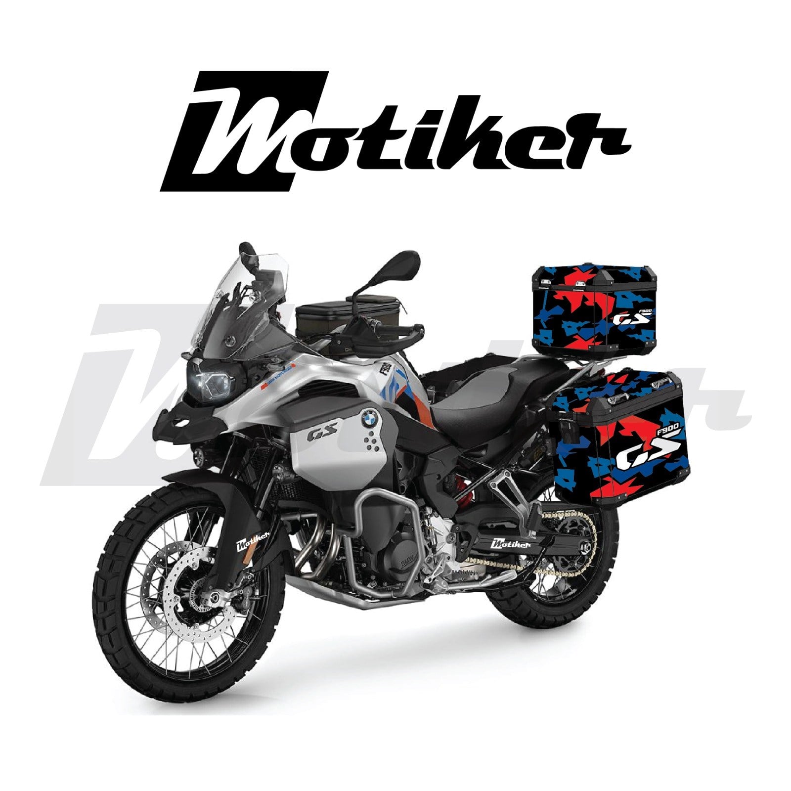 BMW F900 Çanta Kaplama Adventruer Desen Tasarımı Sticker Etiket Modeli