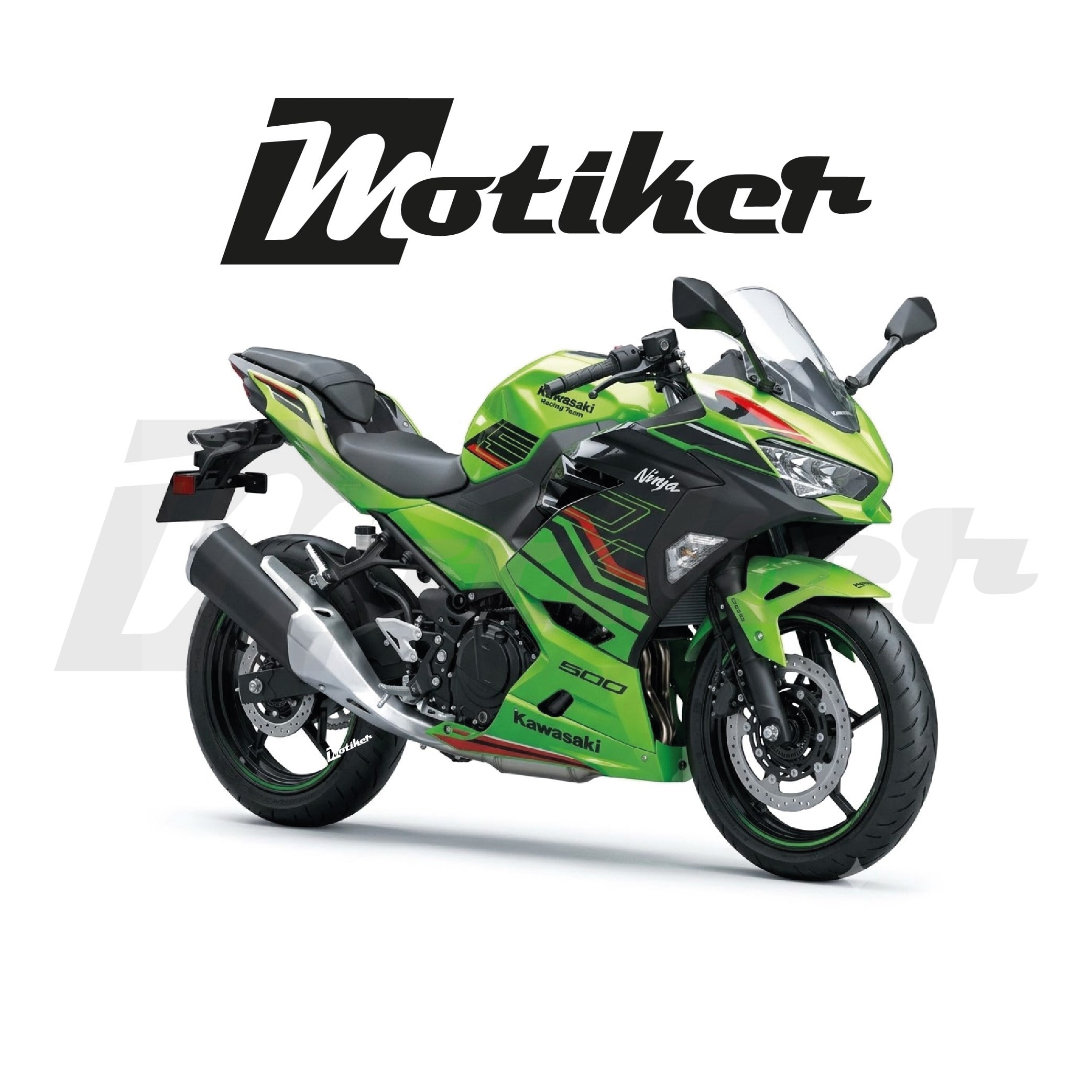 Kawasaki Ninja 500 Siyah Ninja Orjinal Sticker Etiket Modeli