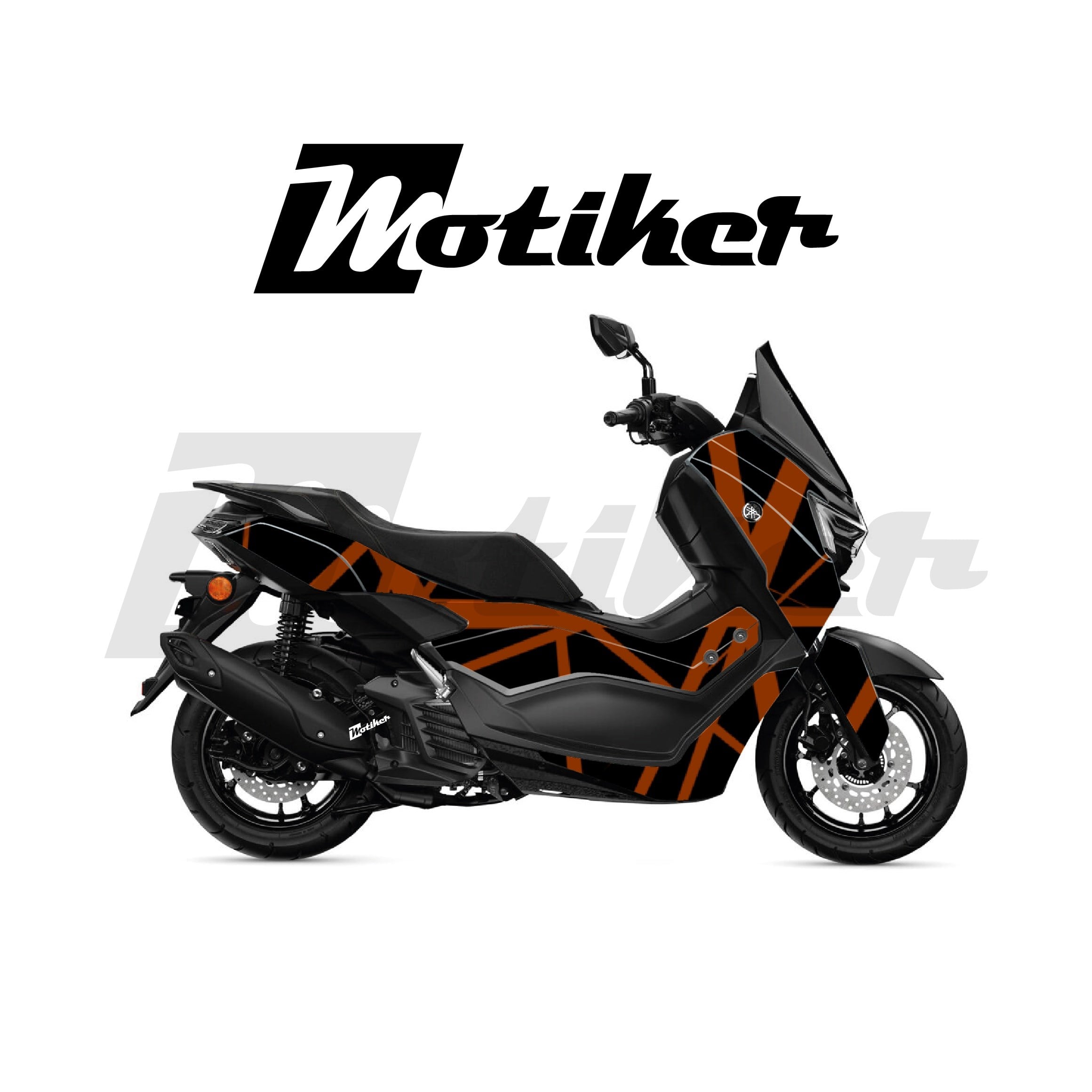 Yamaha NMAX 2025 Parçalı Kaplama Sticker Etiket Modeli Geometrik Ağ Desen 1 (MTK9362)
