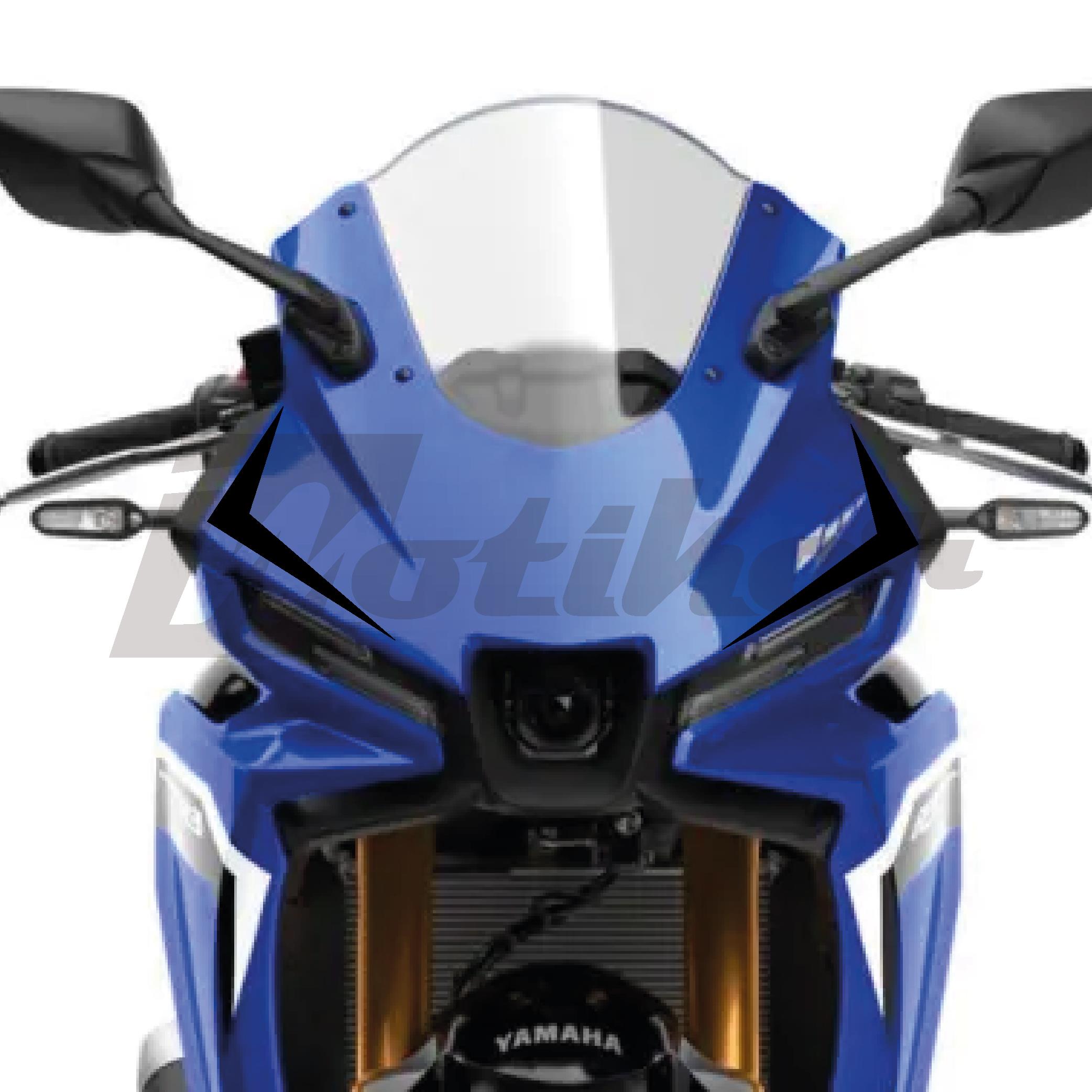 Yamaha YZF-R25 2025-2026 Model Ön Kafa Stıcker Etiket Model 5 Siyah