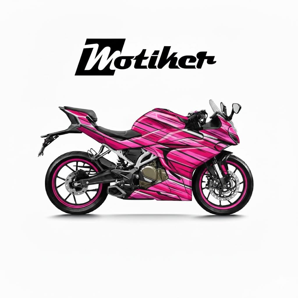 CFMOTO 250SR Airbrush Pembe Carton Tasarım Sticker Etiket Modeli