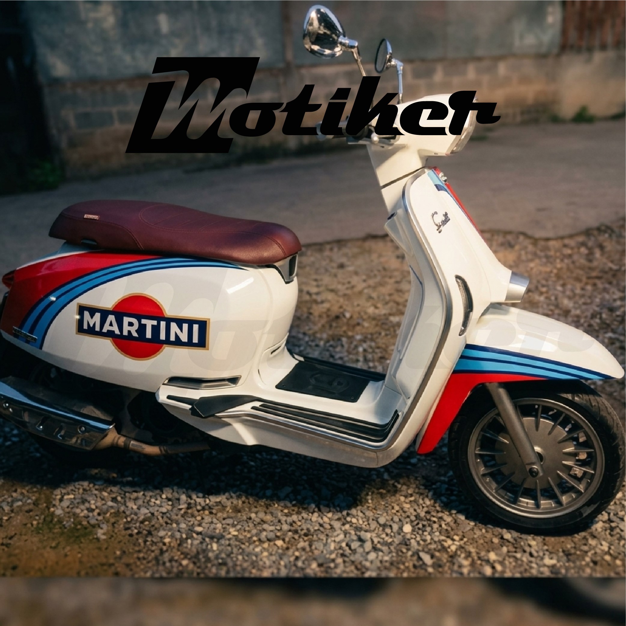 Lambretta 200 Vespa Martini Tasarımlı  Sticker Etiket Modeli 
