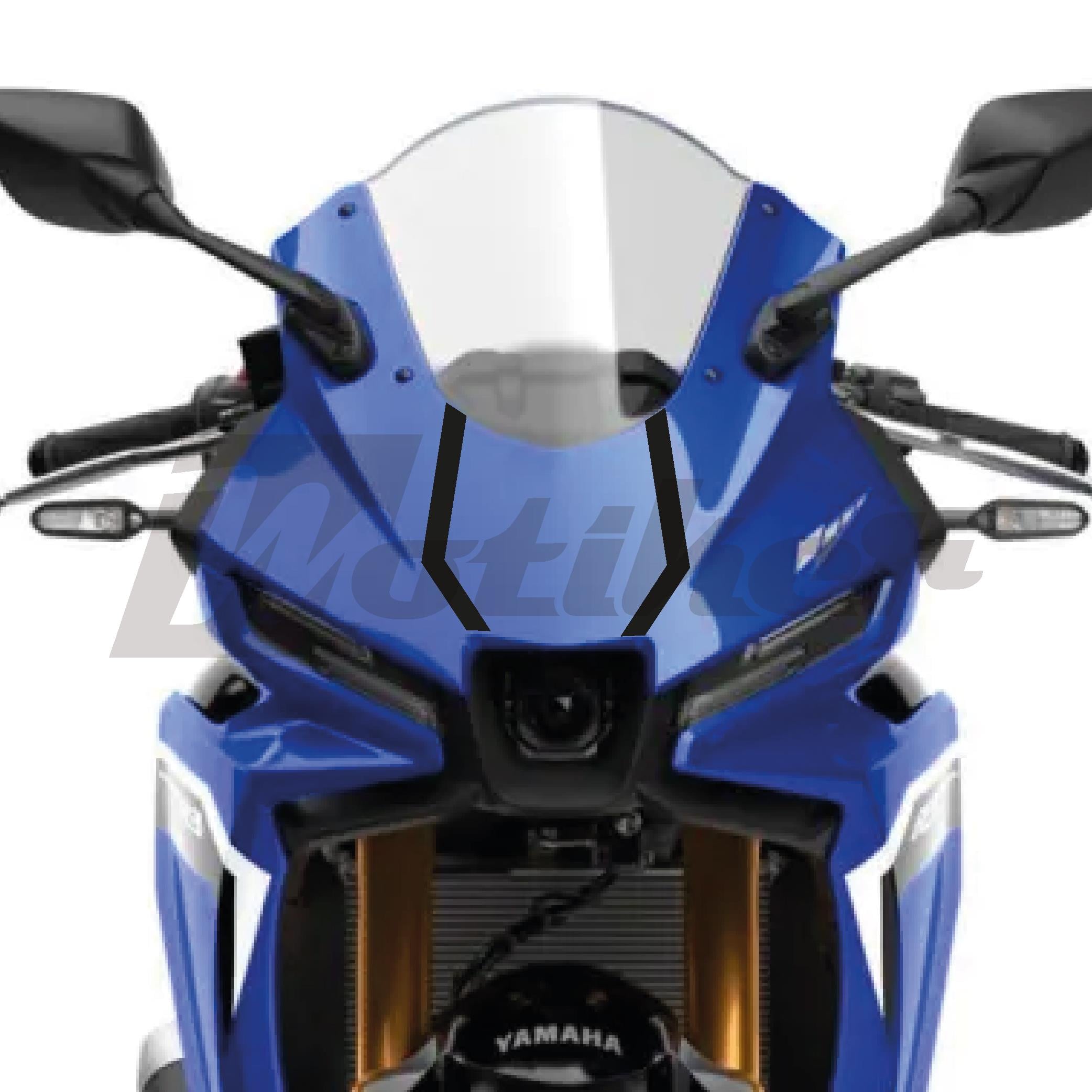 Yamaha YZF-R25 2025-2026 Model Ön Kafa Stıcker Etiket Model 3 Siyah