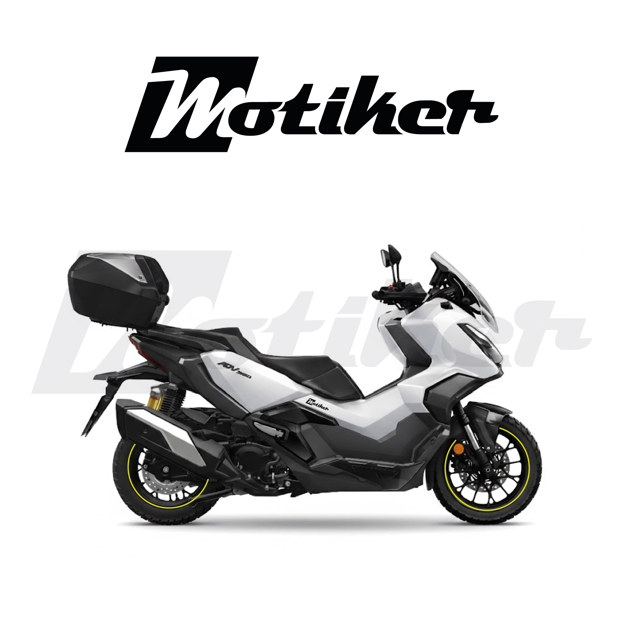 Honda ADV 350 Sarı Jant Sticker Tasarımı Detay Modeli