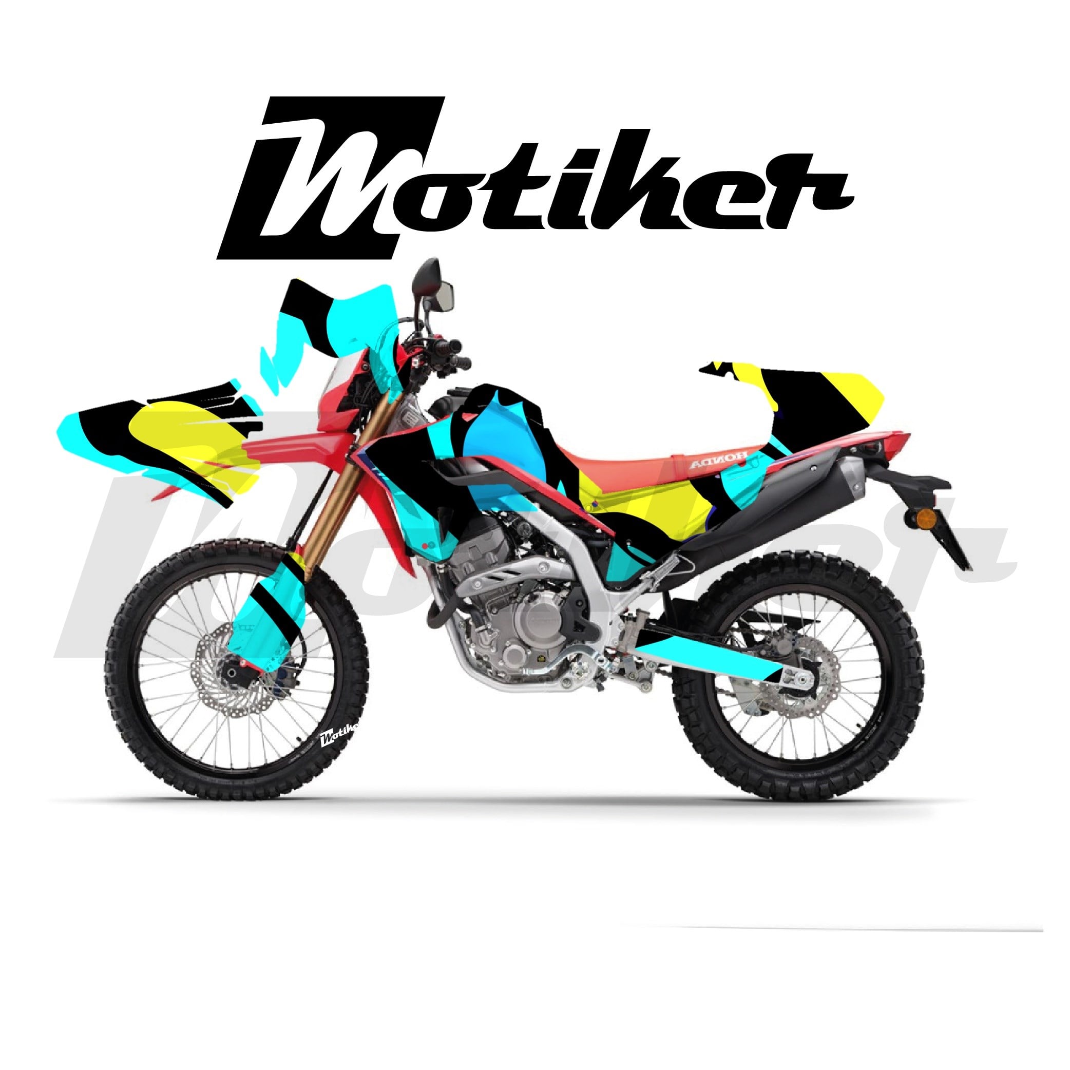 Honda CRF250L Parçalı Kaplama Sticker Etiket Modeli Soyut Kamuflaj Desen 22 (MTK9383)