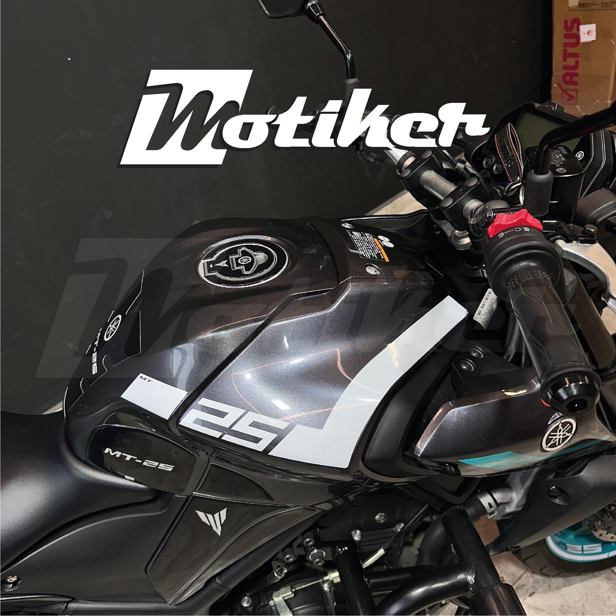 Yamaha MT-25 2024 Depo Üstü Sticker Etiket Modeli Beyaz Renk