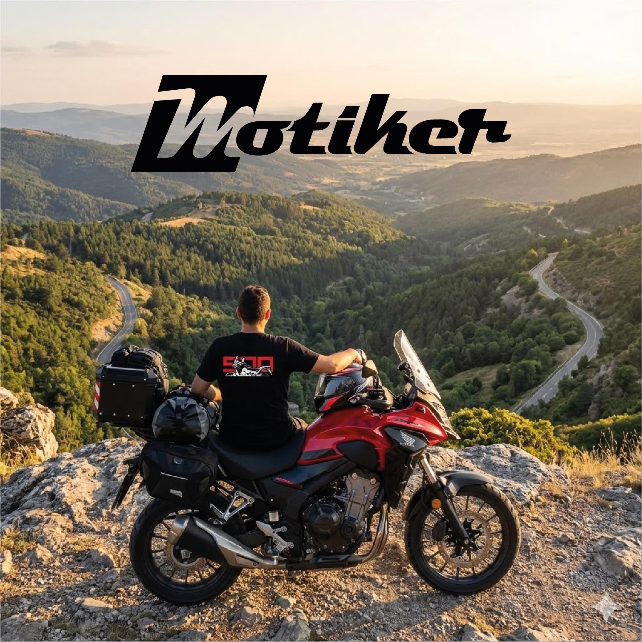 Honda NX500 Siluet Tshirt Modeli Beyaz Kırmızı