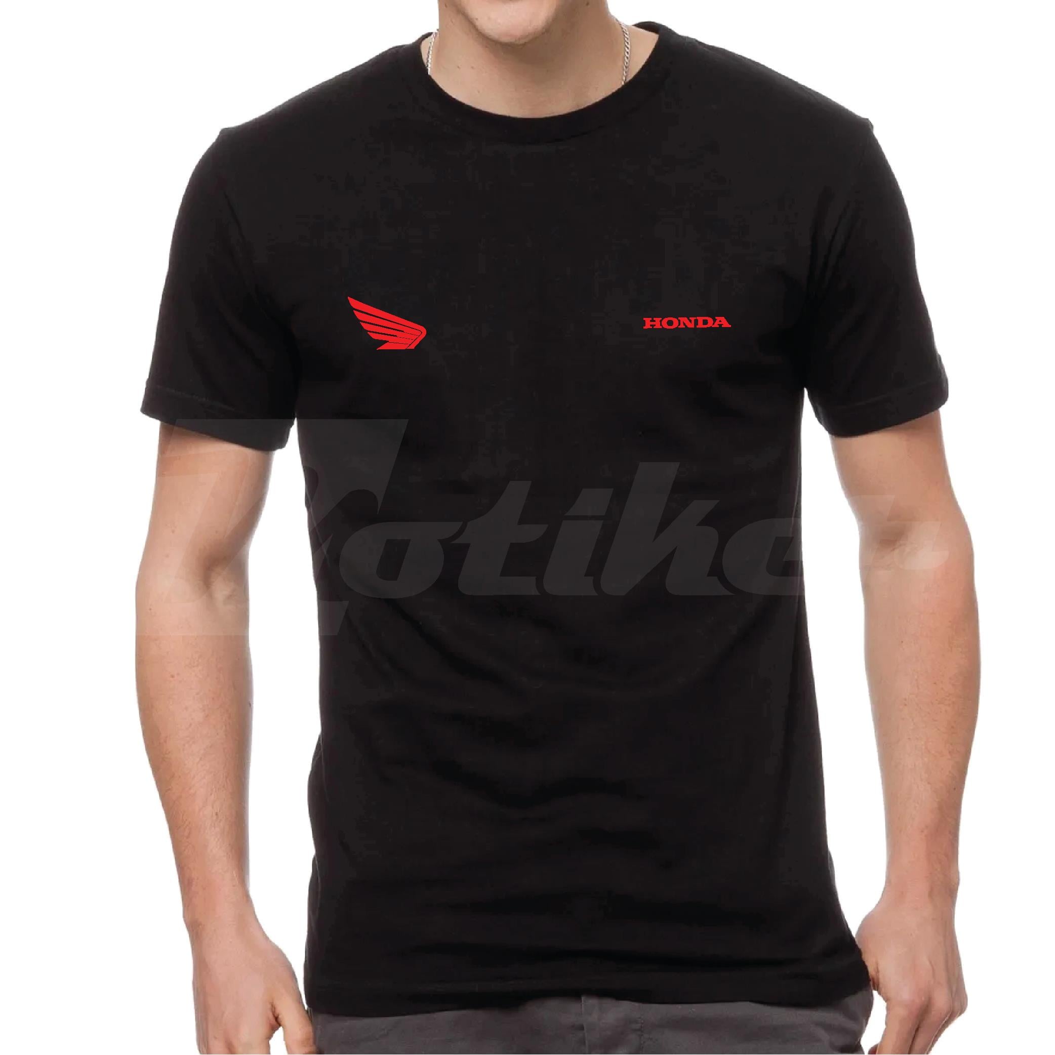 Honda Kırmızı Logolu Siyah T-Shirt Tasarım Modeli