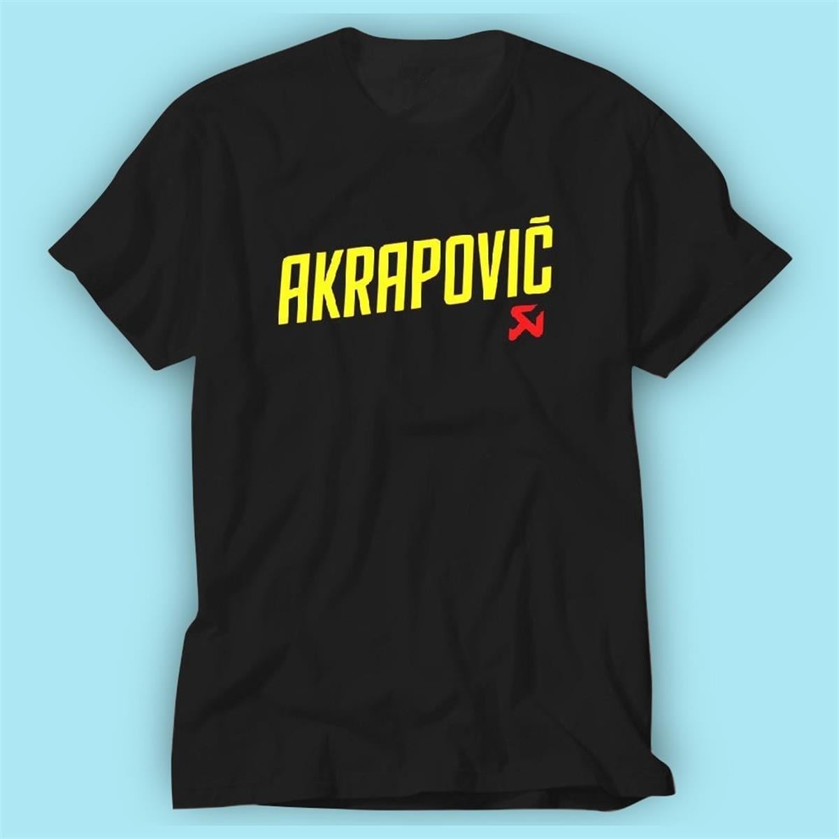 Akrapovic Siyah Baskı Logo Tshirt Modeli
