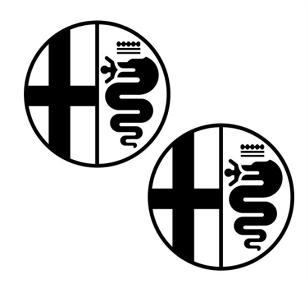 Alfa Romeo Otomobil Yan Kapı Logo Sticker Etiket Modeli