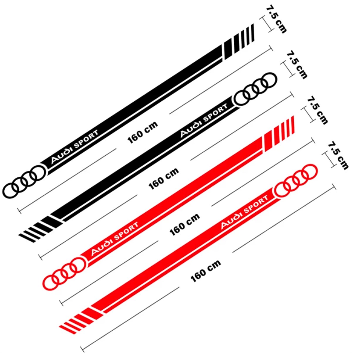 Audi Yan Kapı Logo Ve Yazı Detaylı Sticker Etiket 