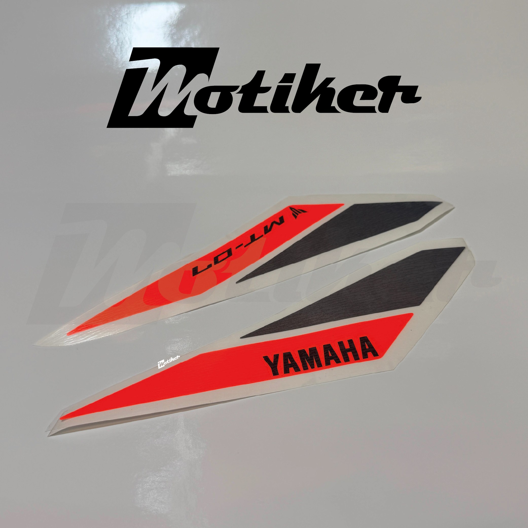 YAMAHA MT-07 2018 - 2020 Depo Üstü Orjinal Tasarım Sticker Etiket Modeli Neon Turuncu Siyah Gri