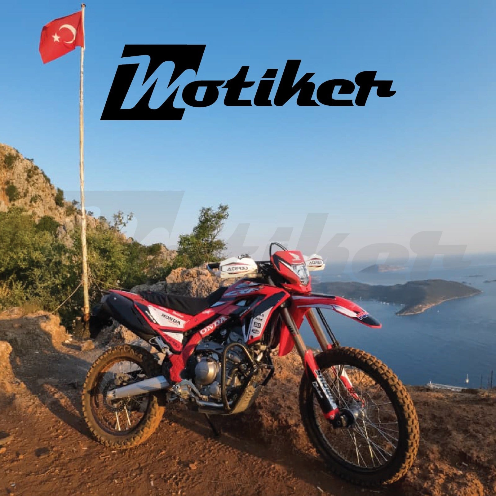 Honda CRF250L 2021 - 2026 Model Uyumlu Kırmızı Siyah Beyaz Tasarım