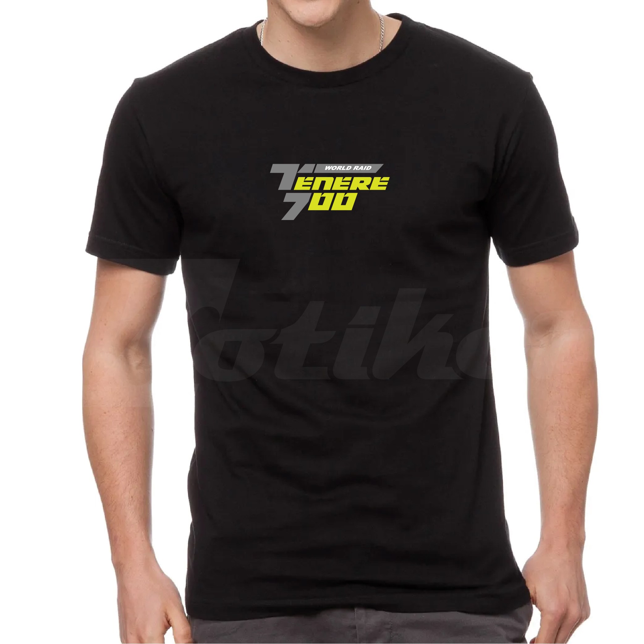 Yamaha Tenere 700 Tasarımlı Siyah Tshirt Modeli