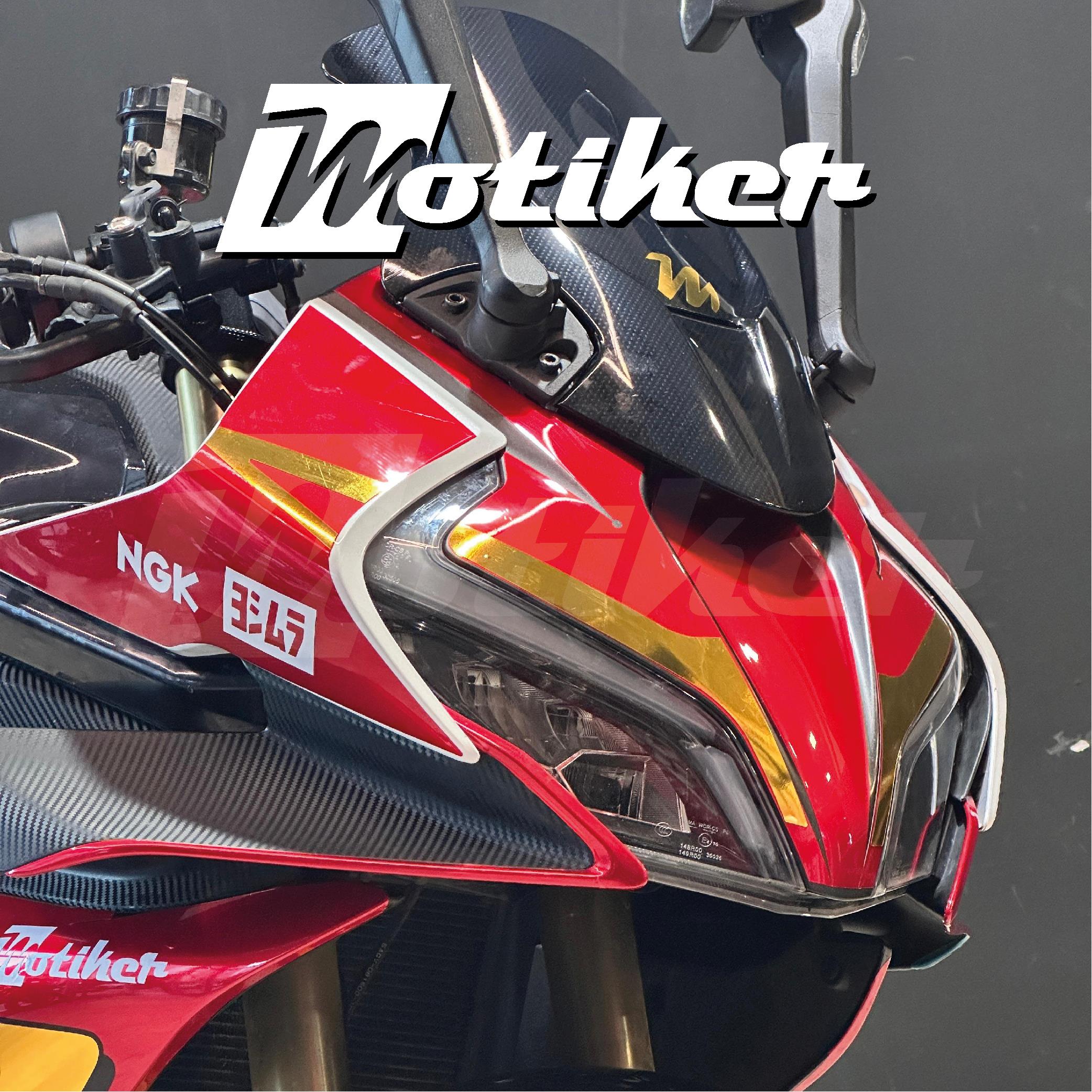 CFMOTO 450SR Parçalı Full Kaplama Elma Şekeri Folyo Ve Altın Gold Folyo Kaplama Sticker