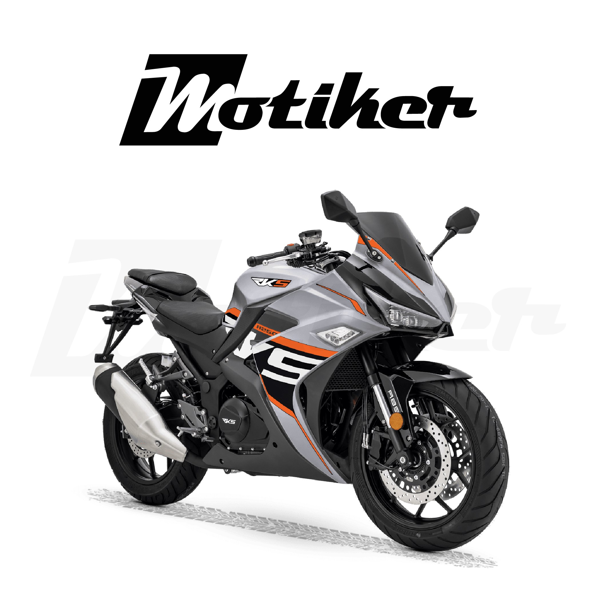 RKS R250 Tam Takım Orjinal Sticker Tasarımı Etiket Modeli Siyah Turuncu