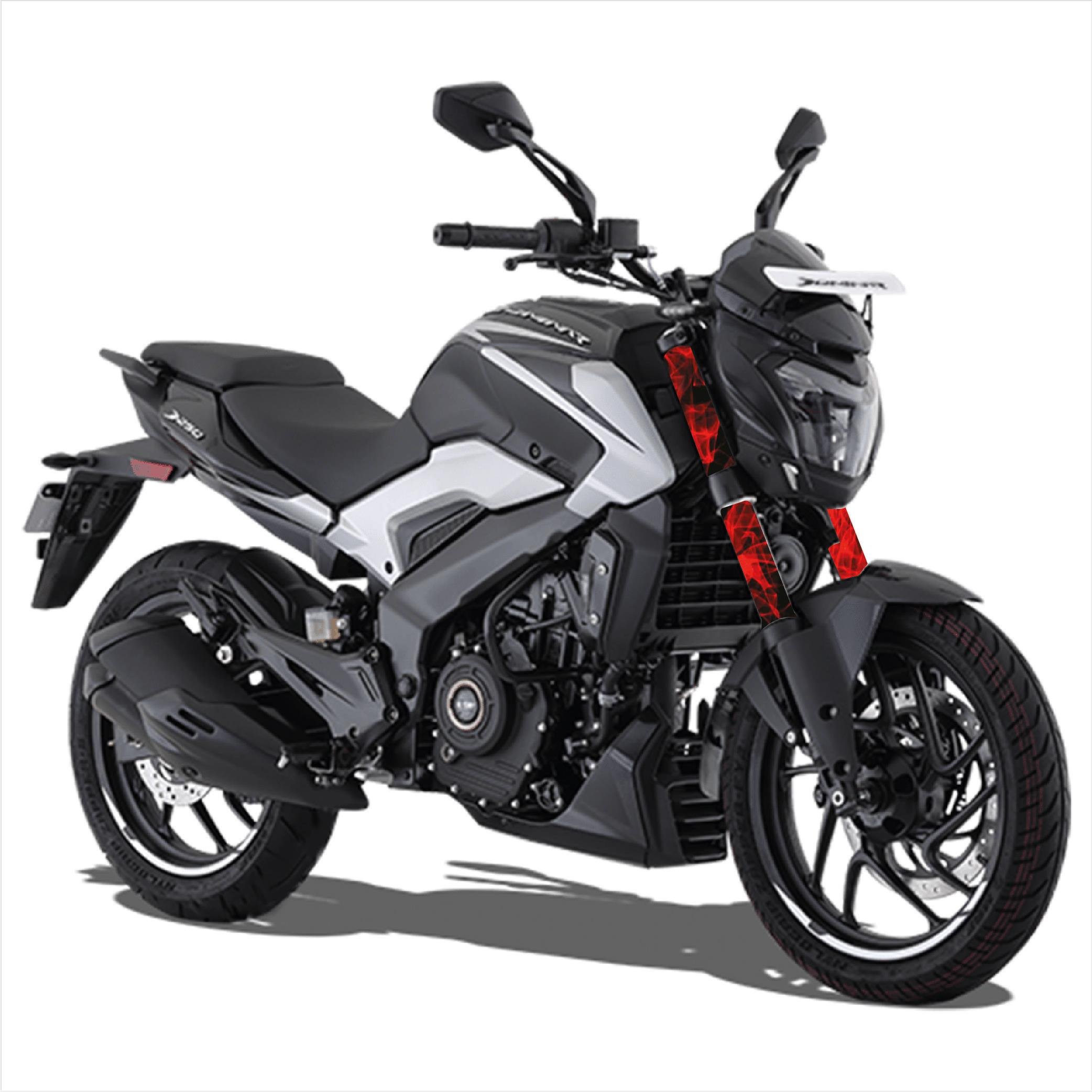 DominarBajaj Dominar 250-400 Amortisör Duman Kırmızı Kaplama Sticker Etiket Modeli