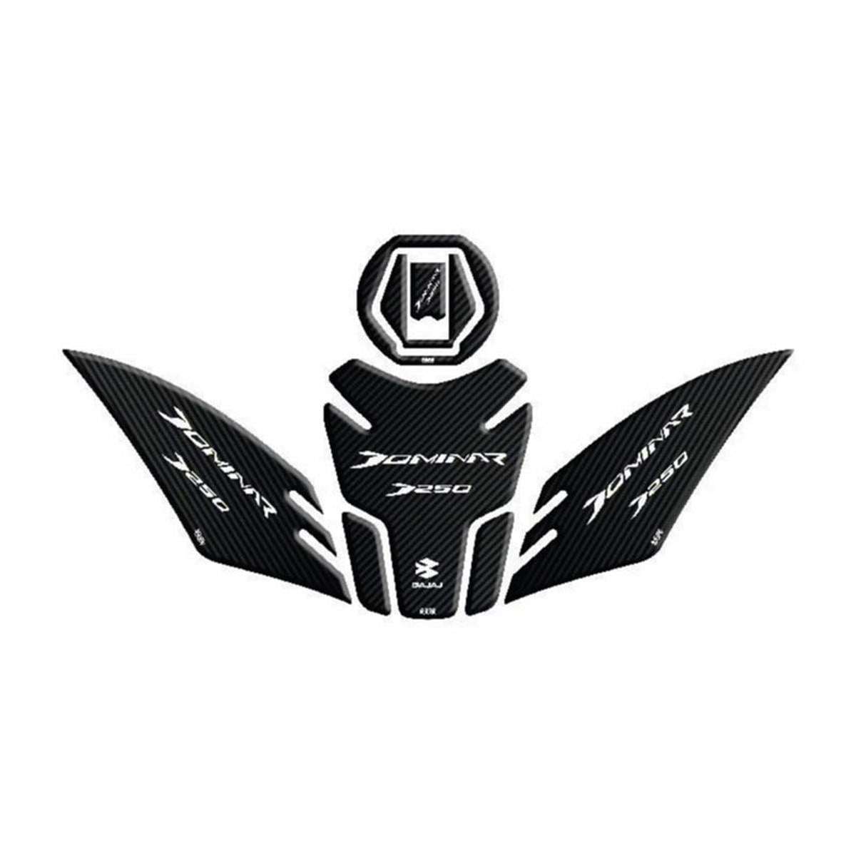Bajaj Dominar 250 Black Tank Pad Set Sticker Etiket Model