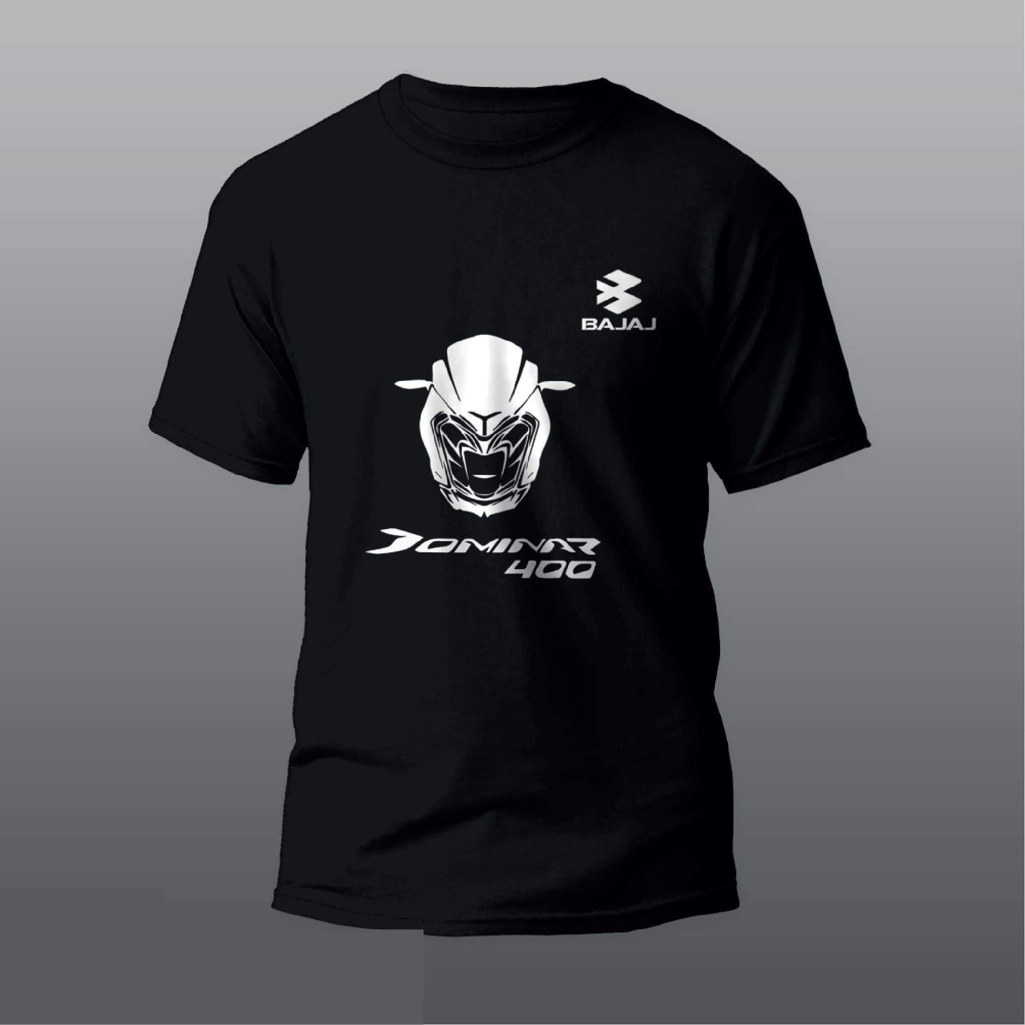 T-ShirtBajaj Dominar 400 Baskılı Tshirt Modeli Siyah