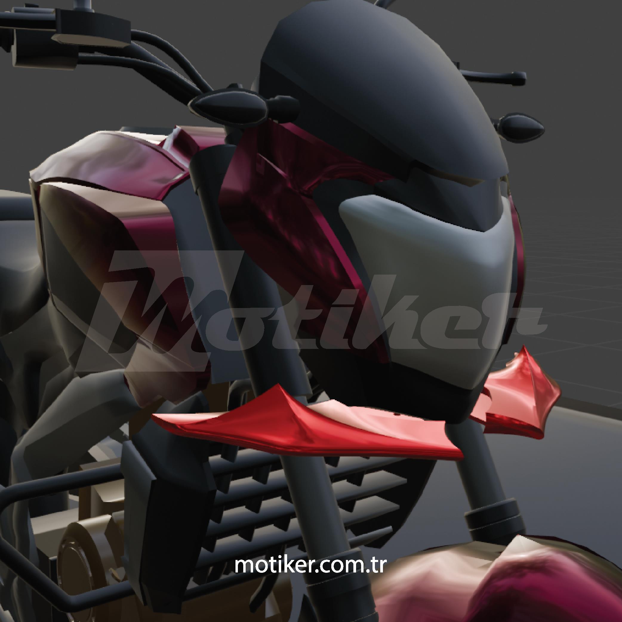 3D AksesuarBajaj Dominar 400 Winglet Aksesuar Boyasız 3D Baskı 