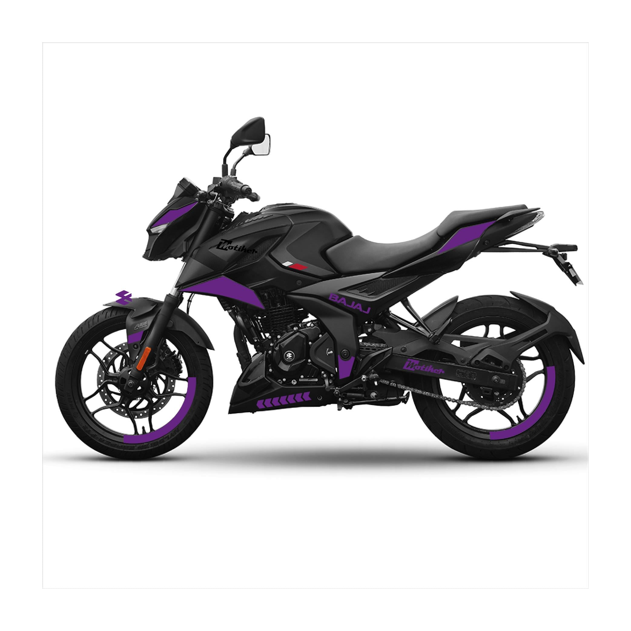 Bajaj N250 Takım Mor Sticker Etiket Modeli