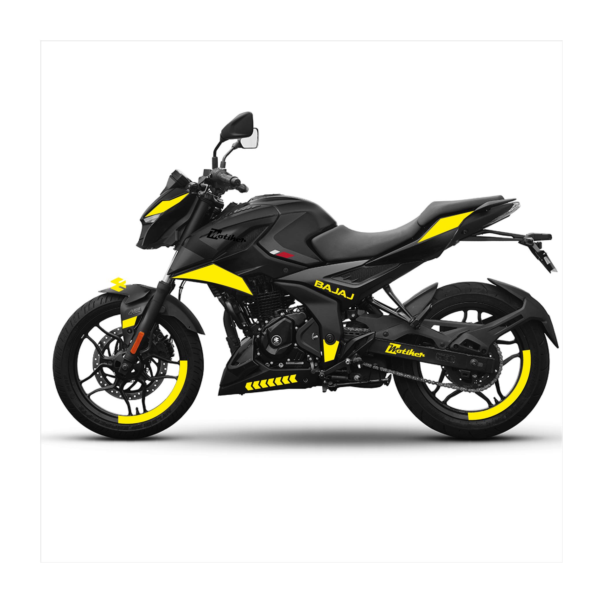Bajaj N250 Takım Sarı Sticker Etiket Modeli
