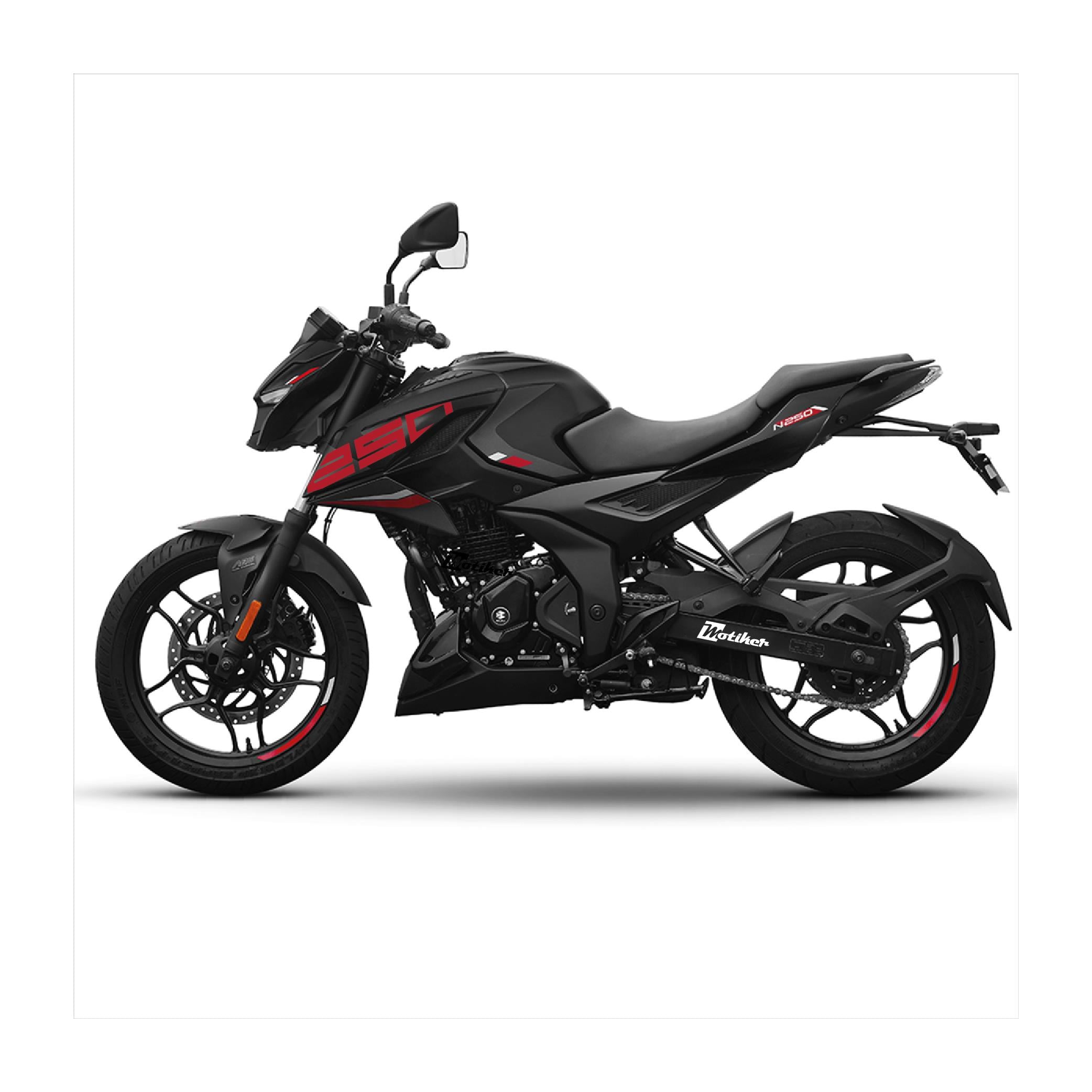 Bajaj N250 Yan 250 Yazısı Sağ Sol Kırmızı