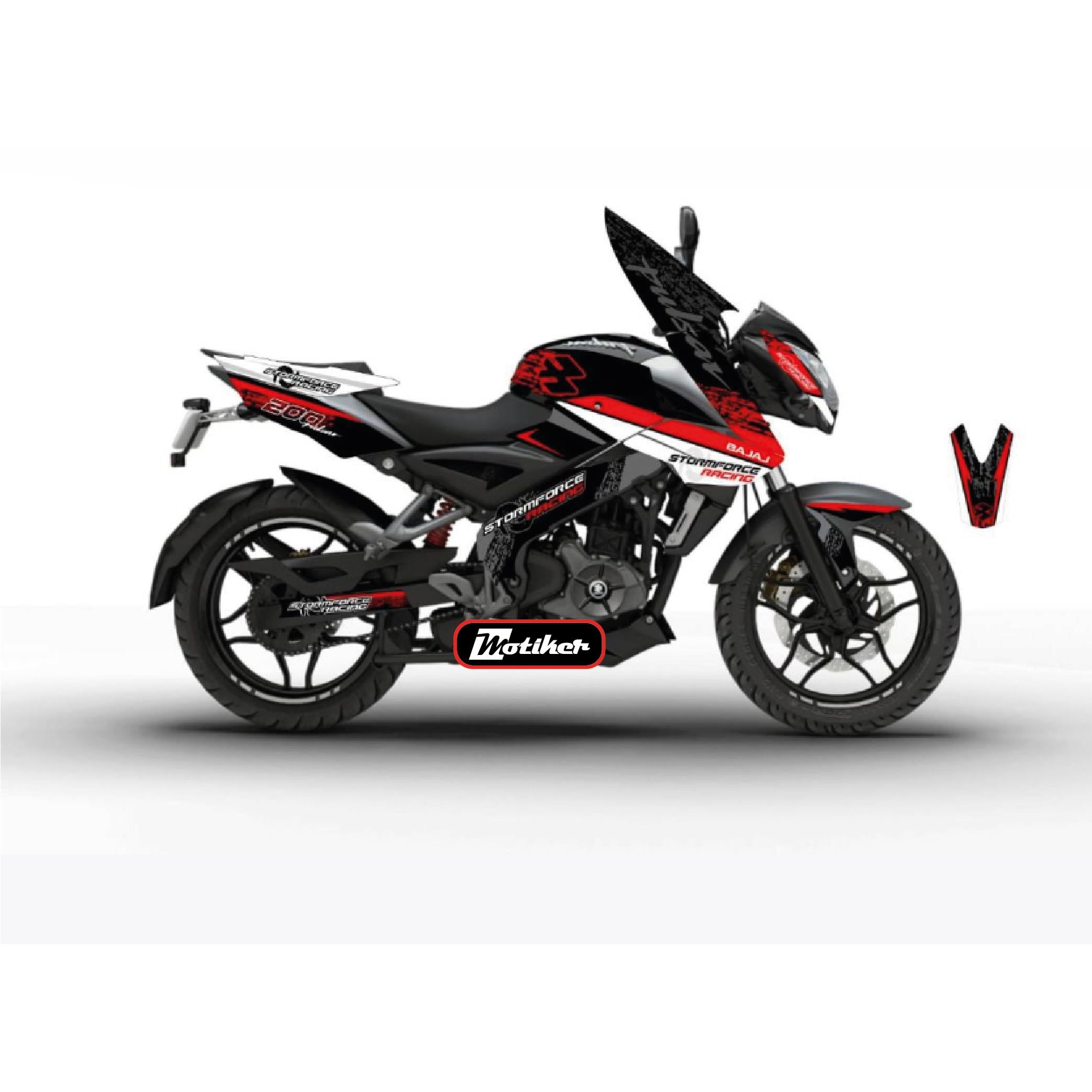 PULSAR NS 200BAJAJ NS200 Sticker Storm Force Kaplama Etiket Tasarım Modeli