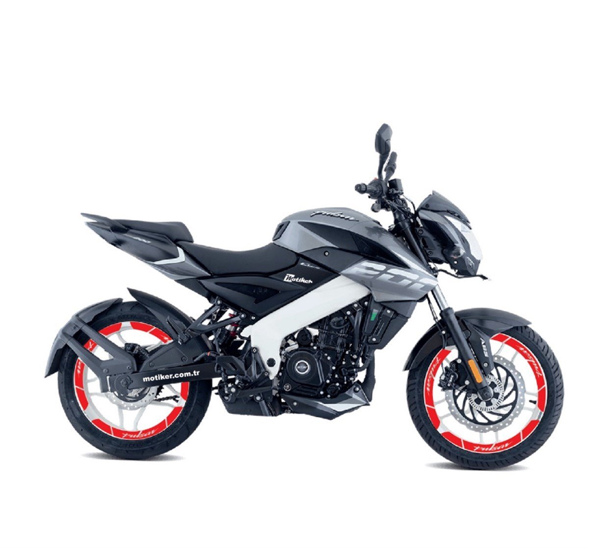 Bajaj Pulsar NS200 İç Dış Yazılı Jant Sticker Modeli